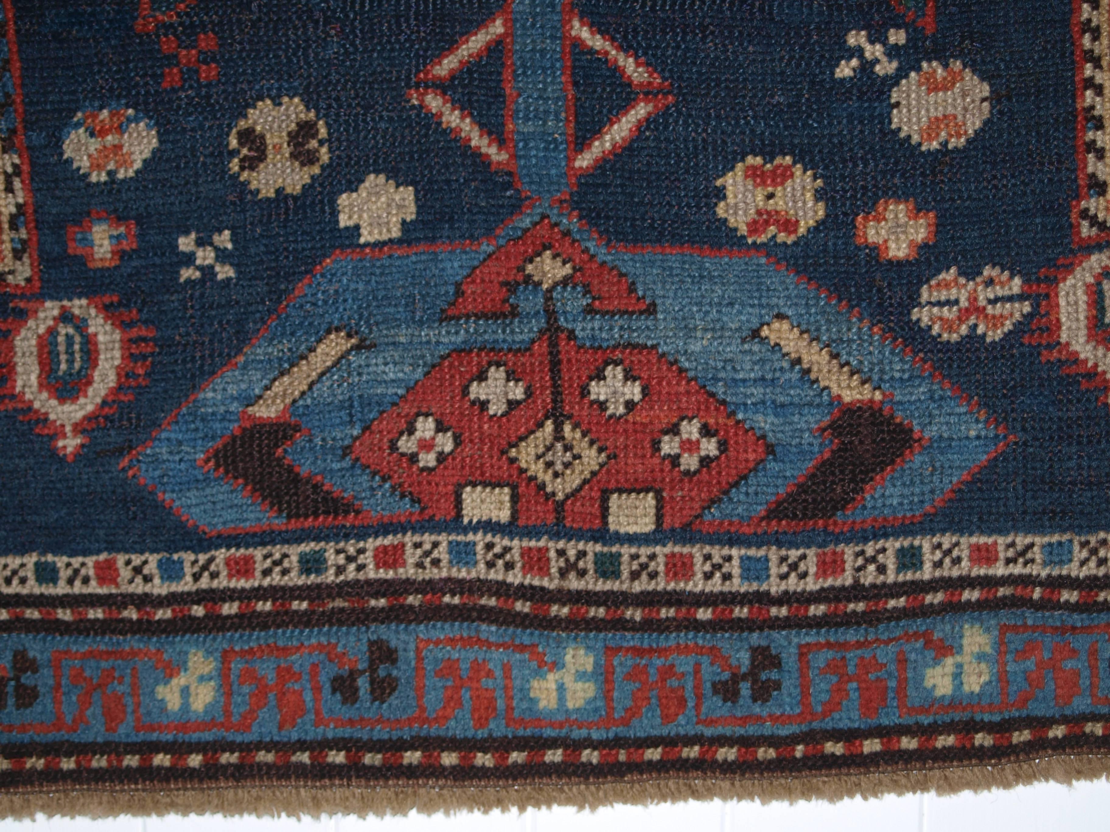 19th Century Antique Caucasian Prayer Rug, Karabagh Region of Scarce Design For Sale
