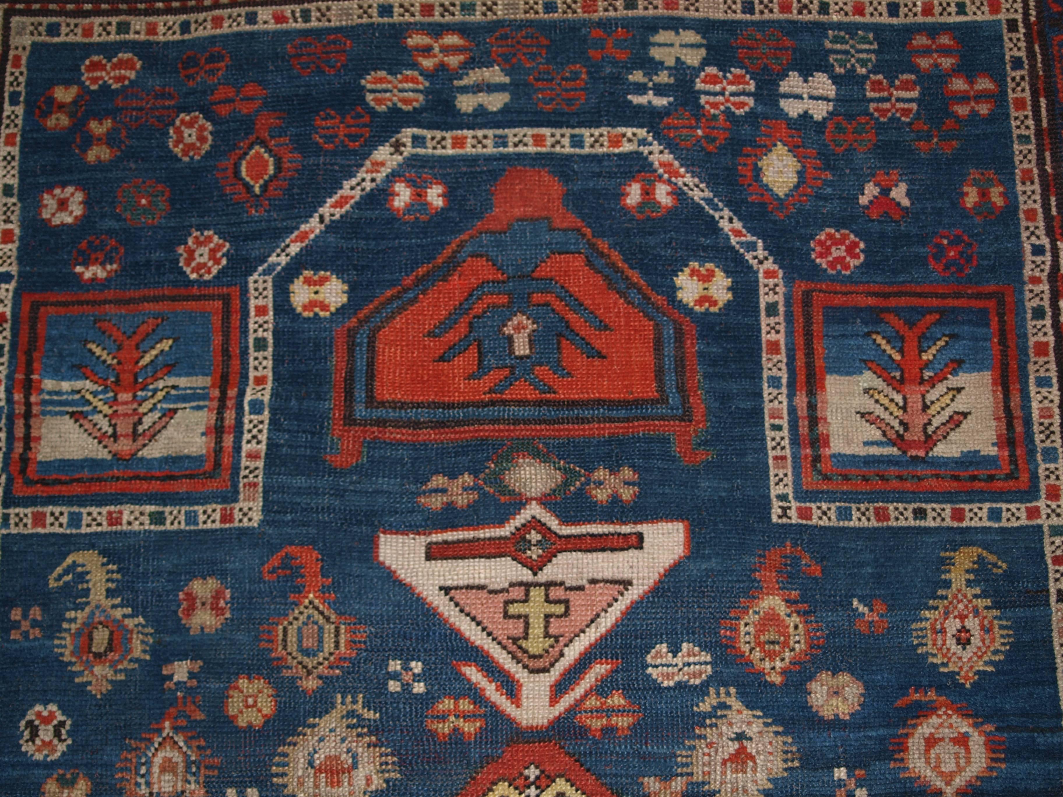 Antique Caucasian Prayer Rug, Karabagh Region of Scarce Design For Sale 3