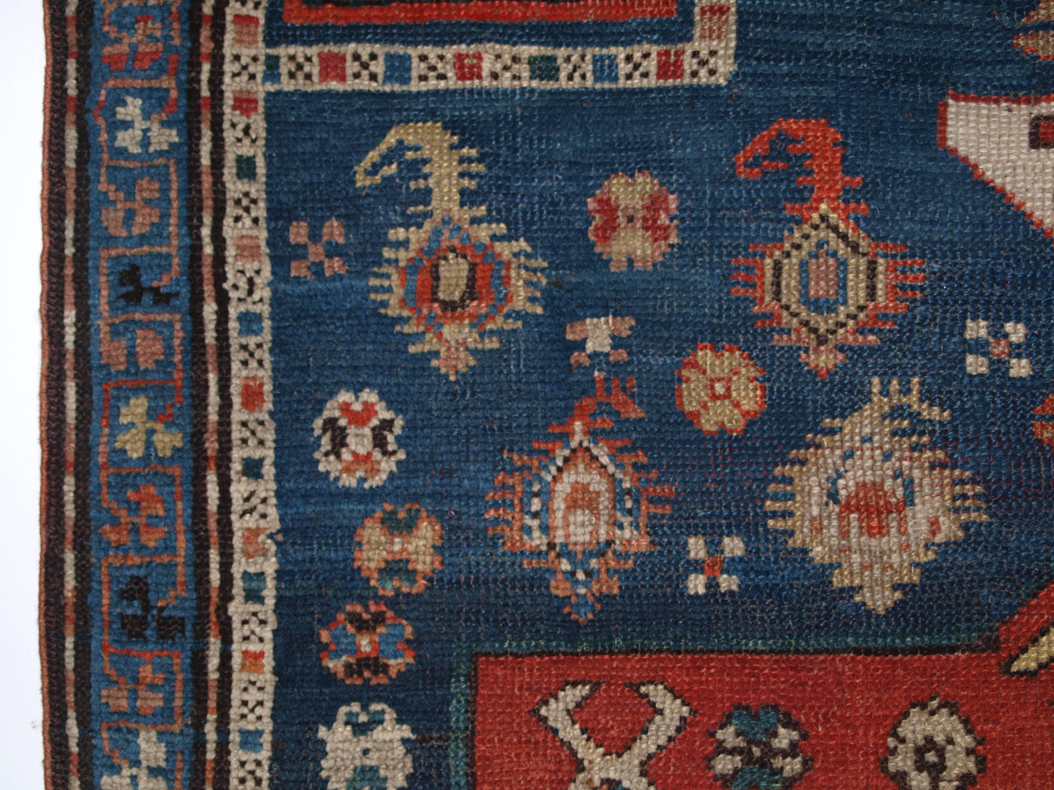 Antique Caucasian Prayer Rug, Karabagh Region of Scarce Design For Sale 5