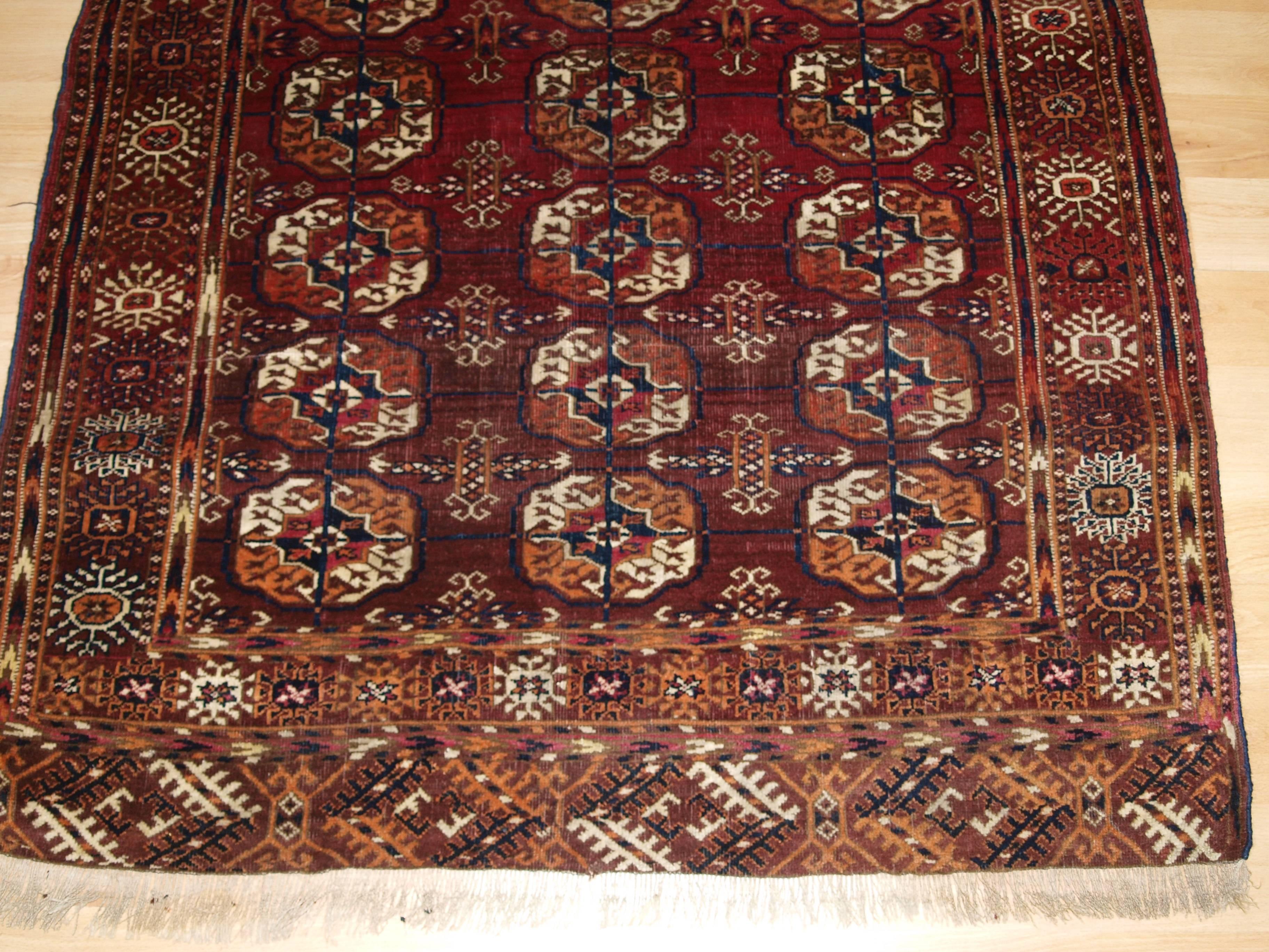 Antique Tekke Turkmen ‘Dip Khali’ Rug of Small Size For Sale 1