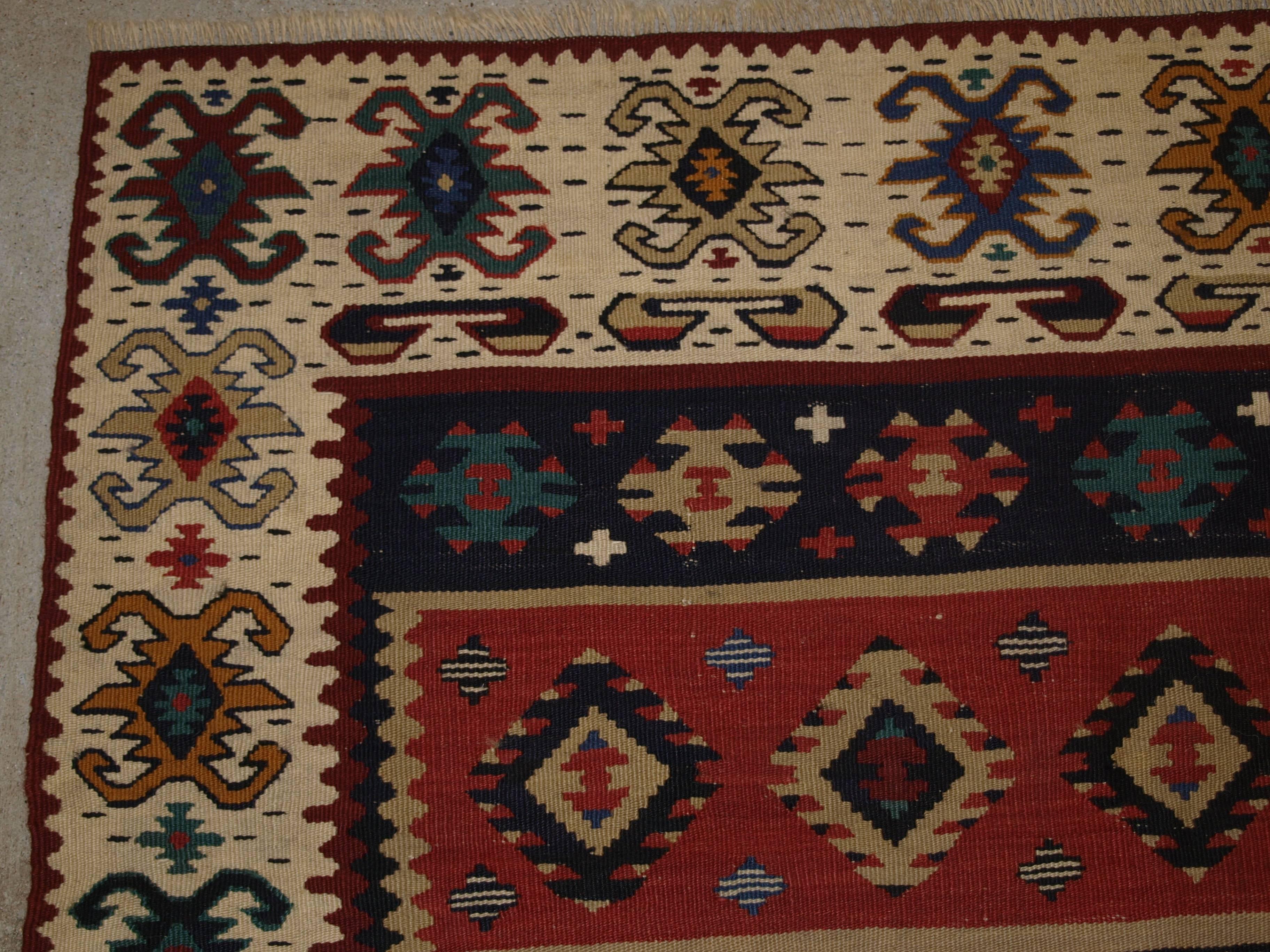 Old Anatolian Sharkoy Kilim, Western Turkey, circa 1920 For Sale 2