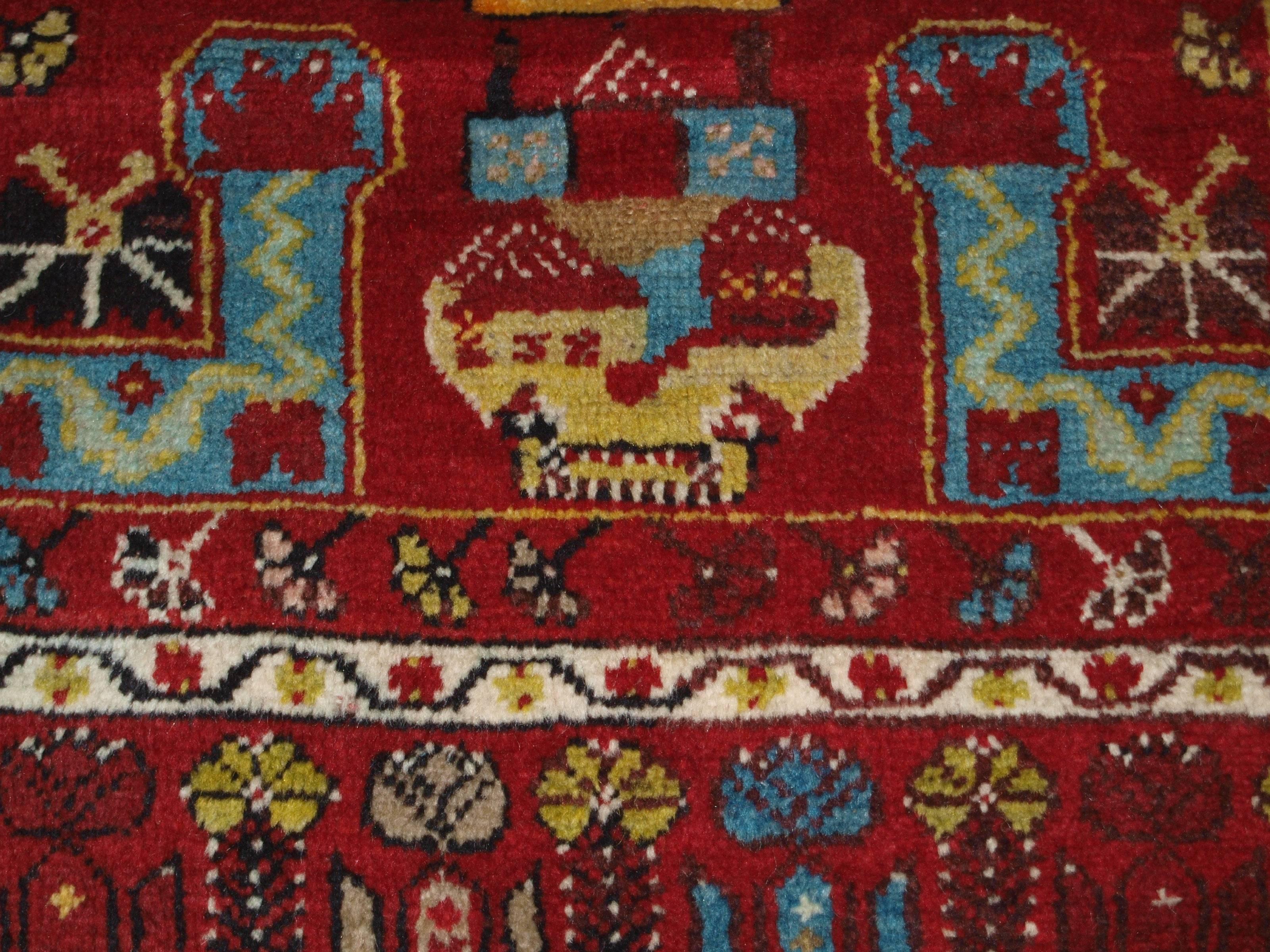 Antique Anatolian Kirsehir Village Prayer Rug of Traditional Design, circa 1900 For Sale 2
