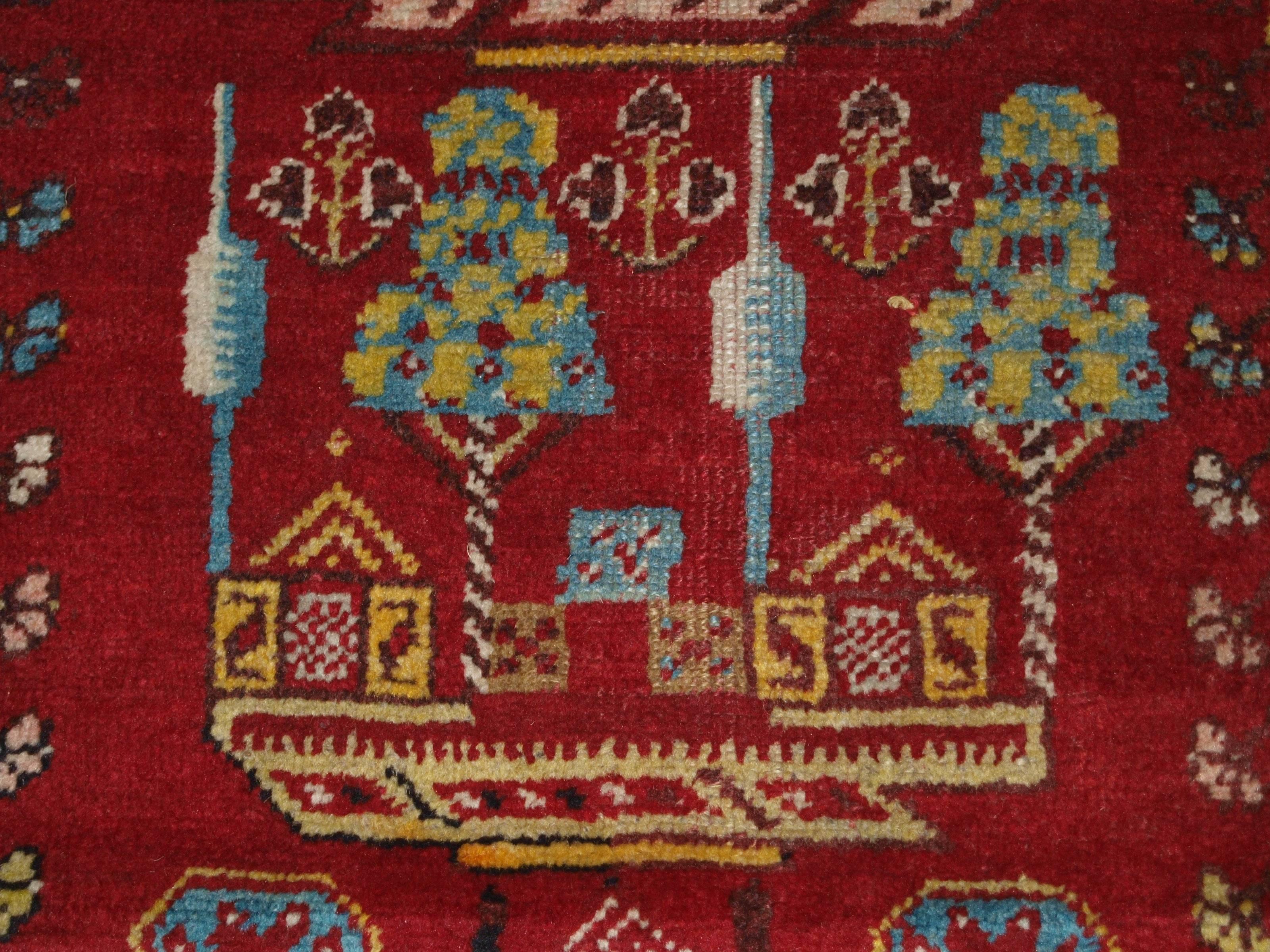 Antique Anatolian Kirsehir Village Prayer Rug of Traditional Design, circa 1900 For Sale 3
