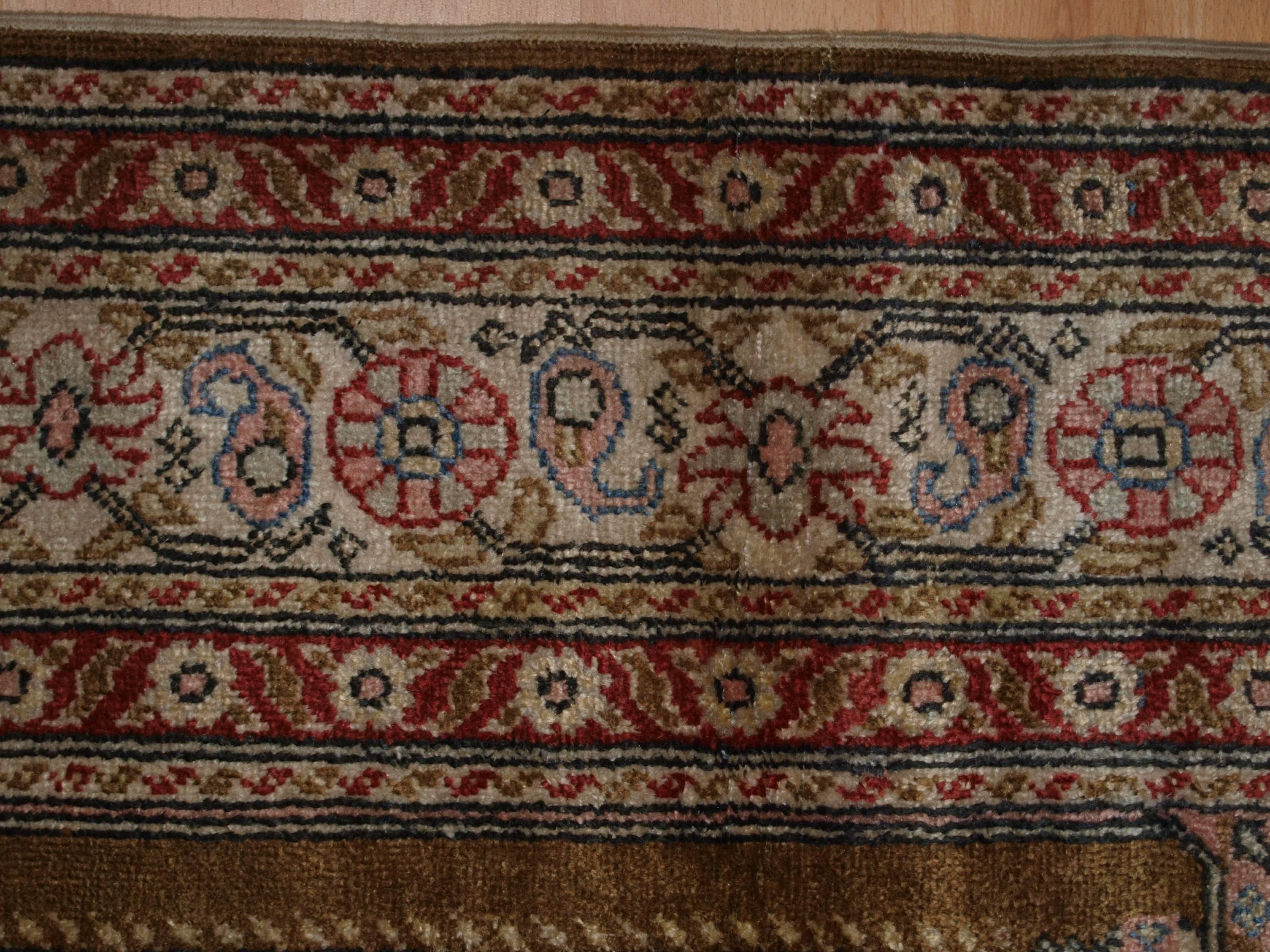 Turkish Antique Anatolian Kayseri 'Art Silk' Prayer Rug For Sale