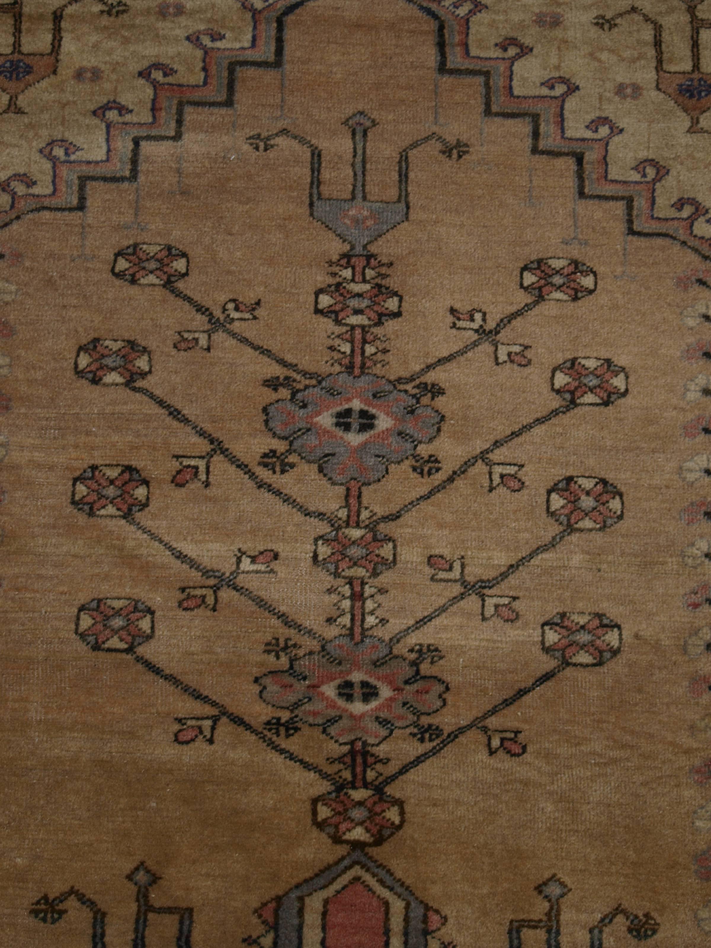 Wool Antique Turkish Kayseri Prayer Rug of Traditional Ladik Design For Sale