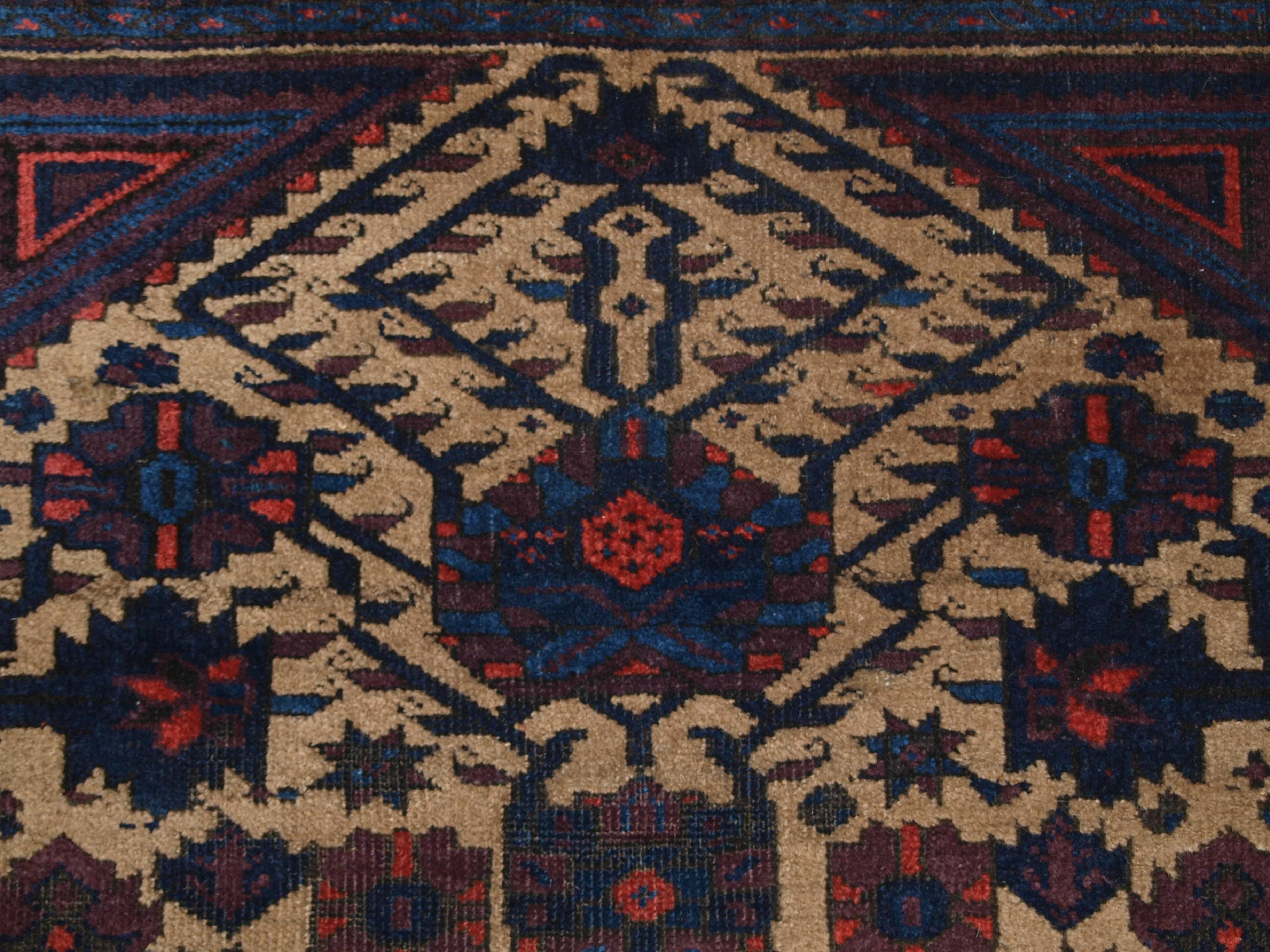 Antique Arab Baluch Rug; Ferdows Region, circa 1900 For Sale 1