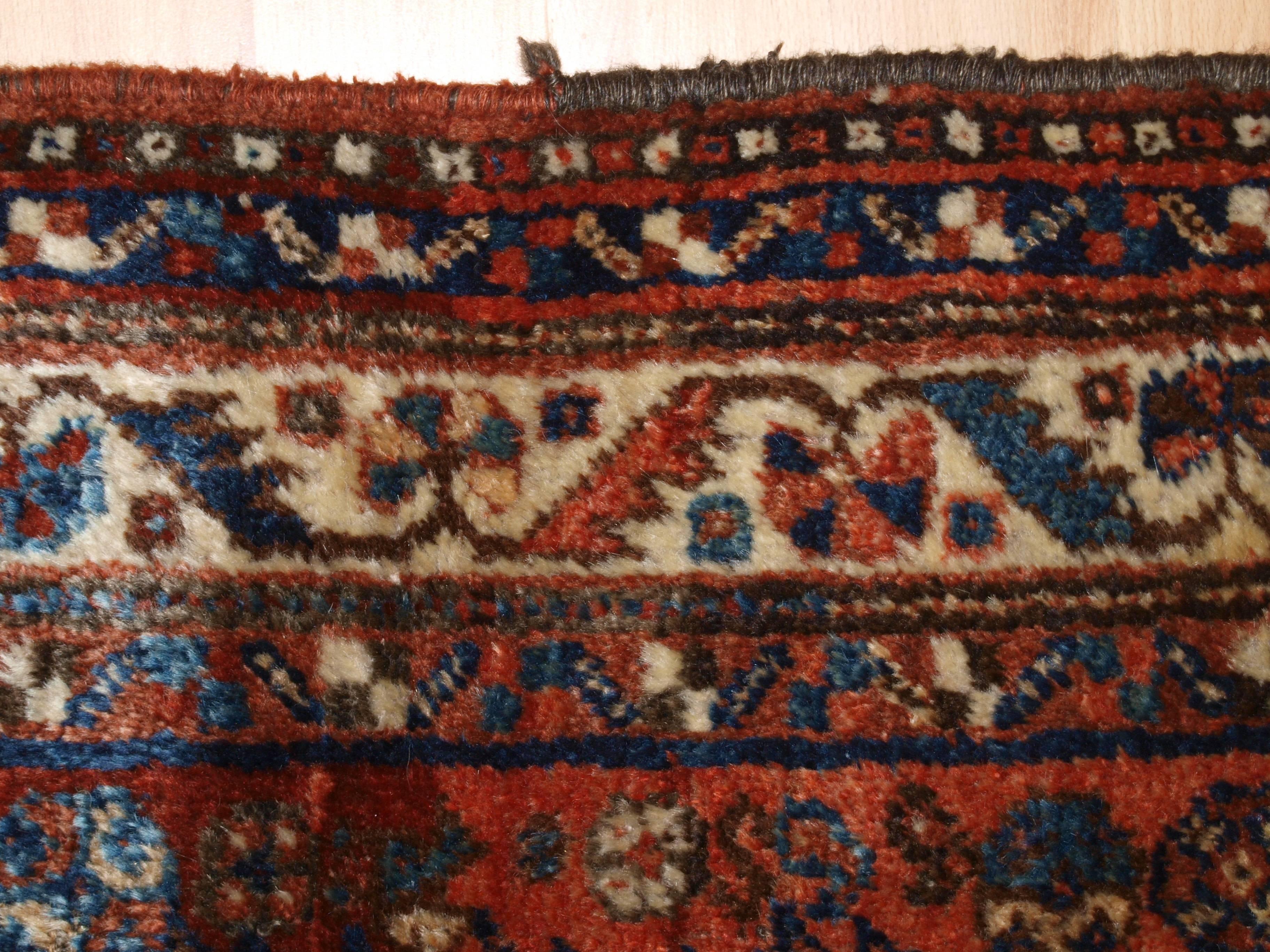 Old South West Persian Tribal Rug, Shiraz Region In Excellent Condition For Sale In Moreton-in-Marsh, GB