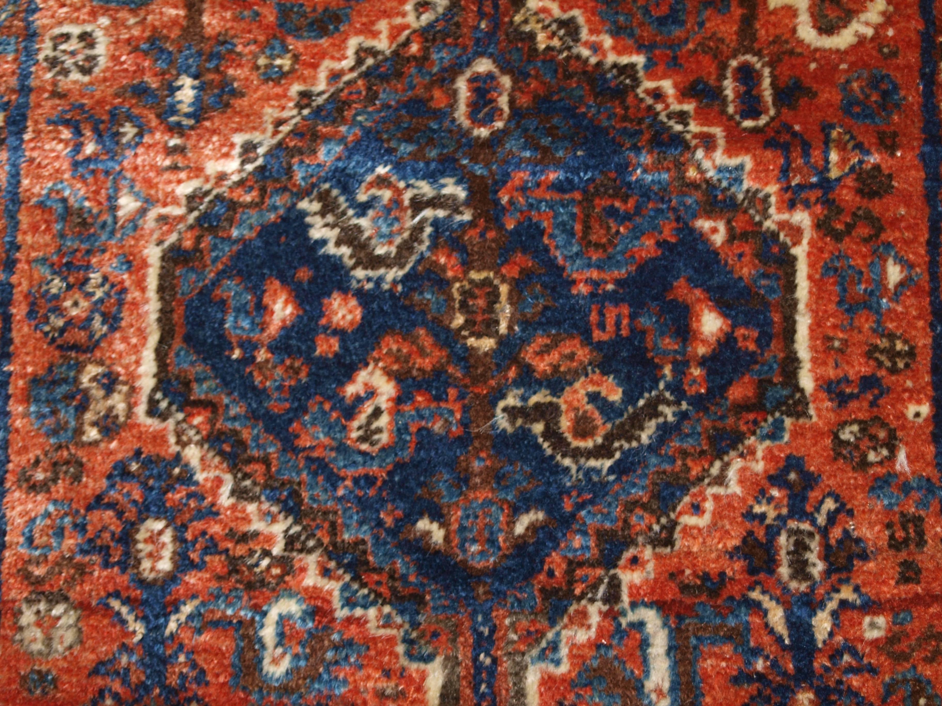 Old South West Persian Tribal Rug, Shiraz Region For Sale 2