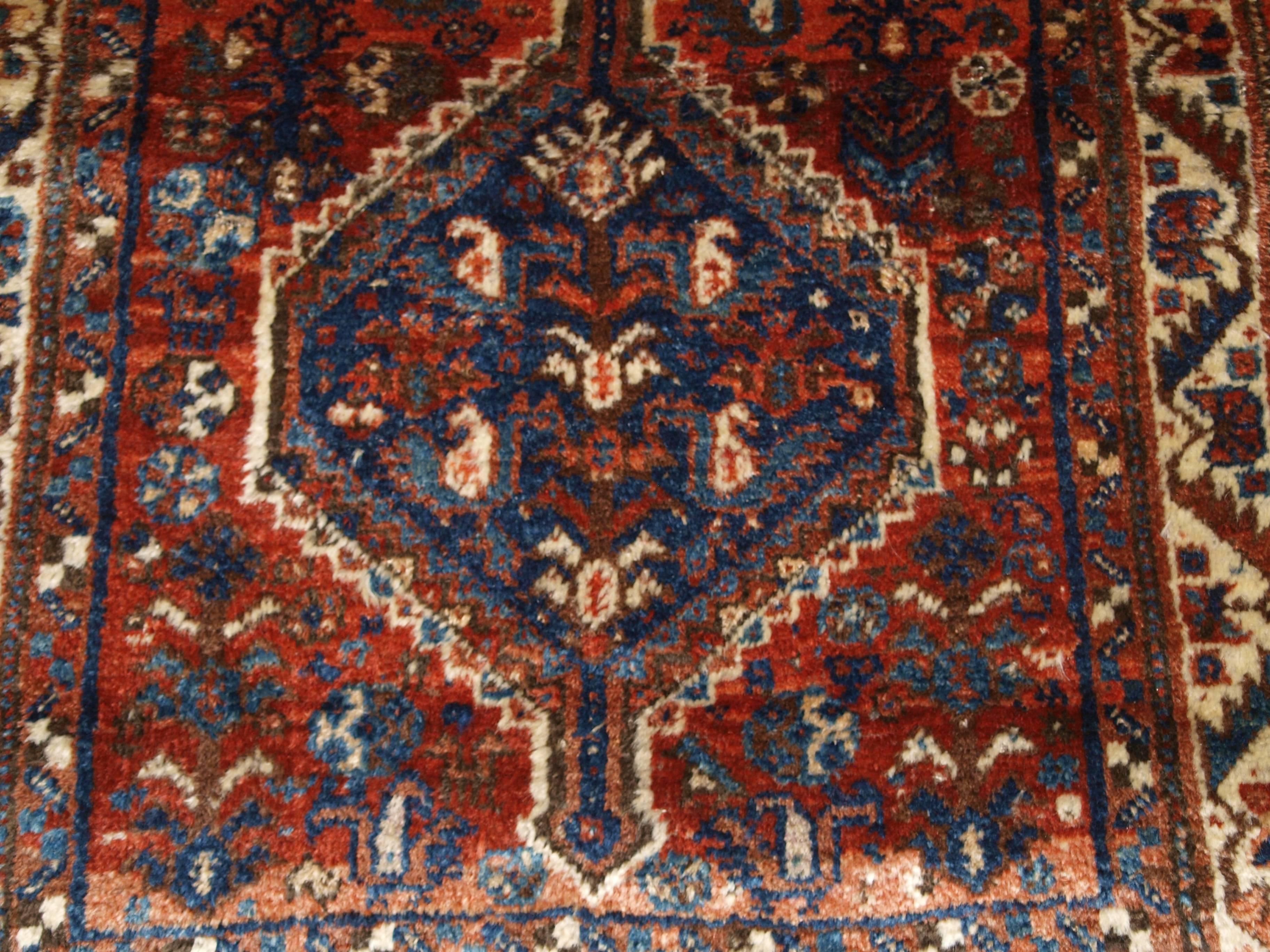 Old South West Persian Tribal Rug, Shiraz Region For Sale 3