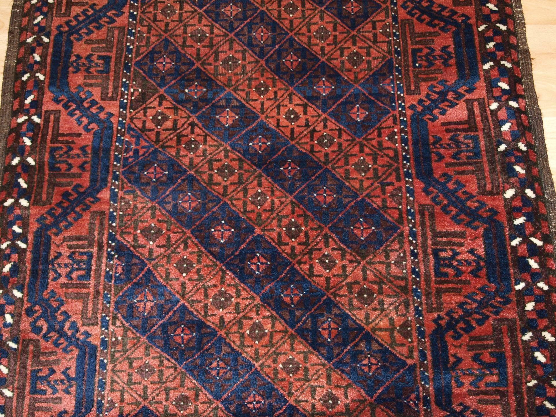 Wool Antique Persian Baluch Rug from Eastern Persia, circa 1900