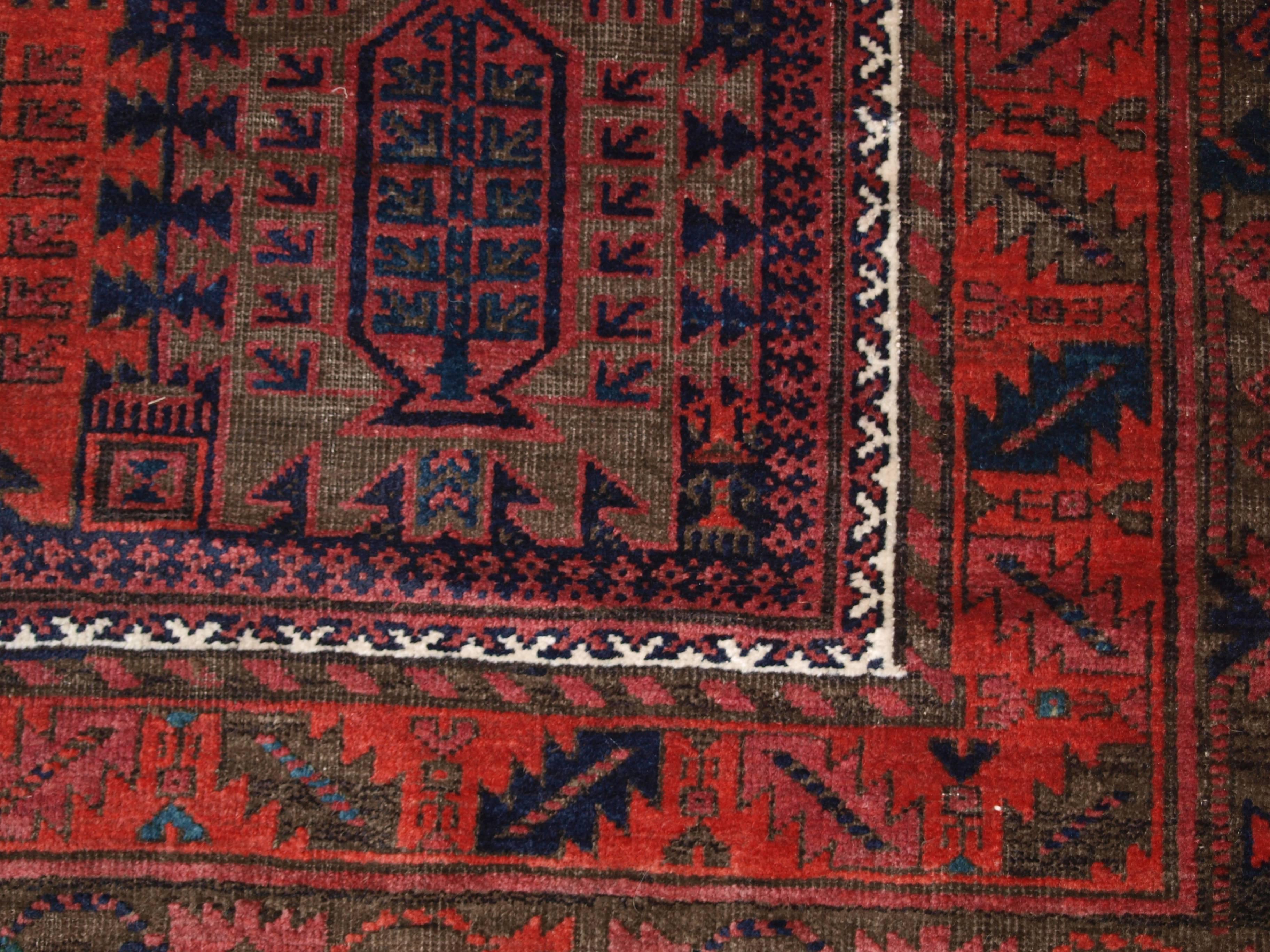 Antique Timuri Baluch Main Carpet with Classic Afghan Timuri Design, circa 1900 For Sale 2