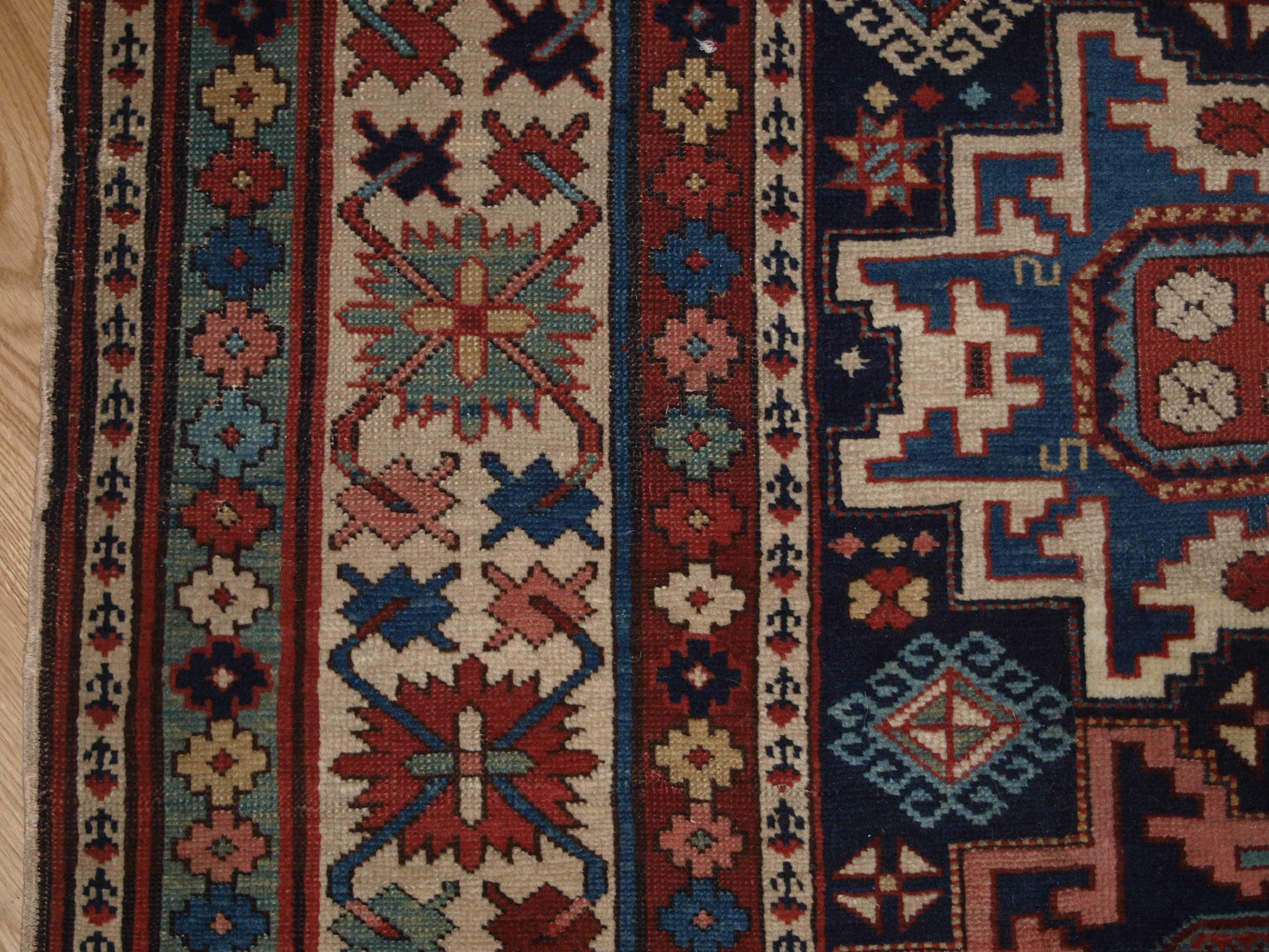 Antique Caucasian Shirvan Runner from the South Eastern Caucasus, circa 1880 In Excellent Condition For Sale In Moreton-in-Marsh, GB