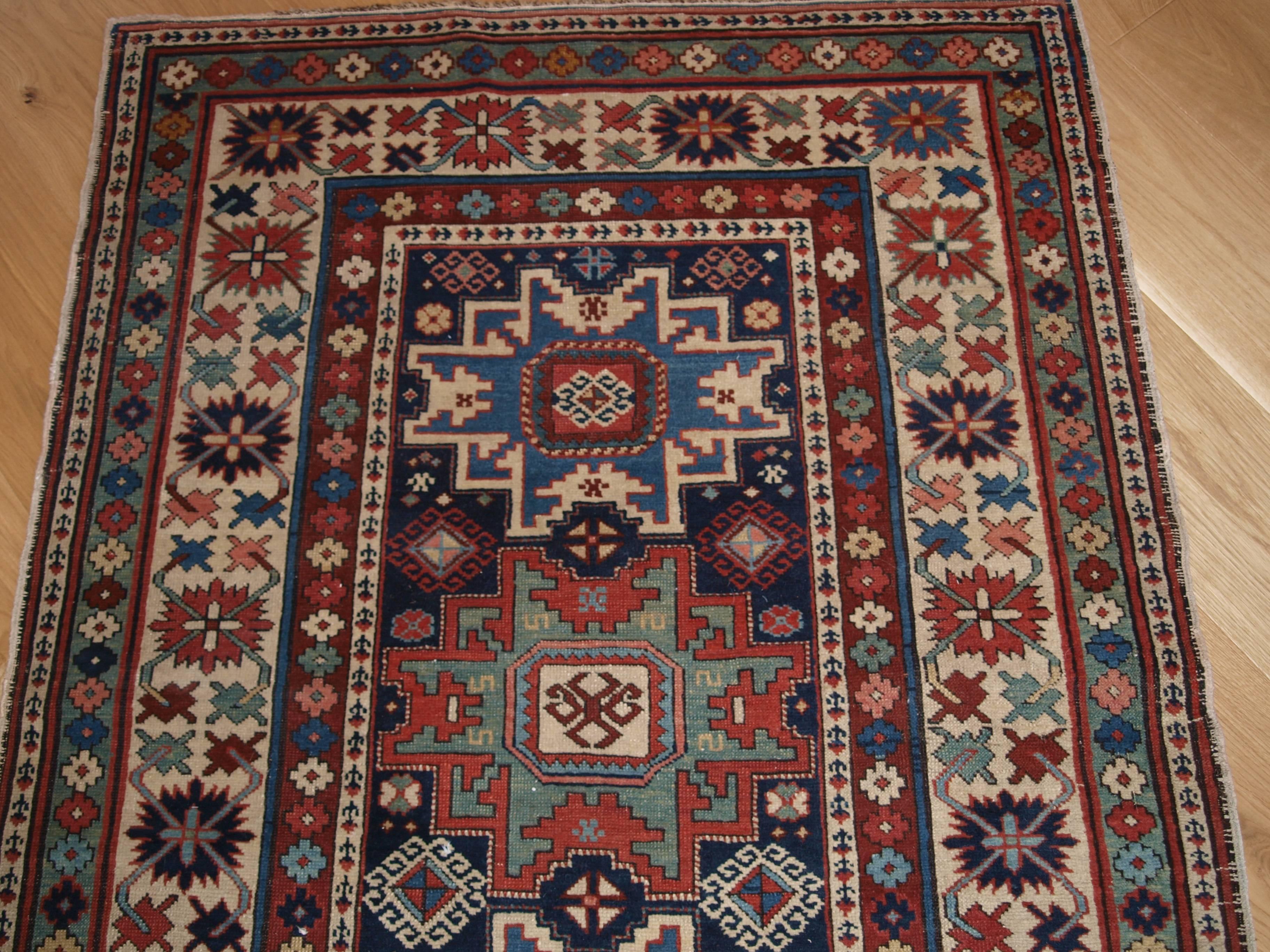 Late 19th Century Antique Caucasian Shirvan Runner from the South Eastern Caucasus, circa 1880 For Sale