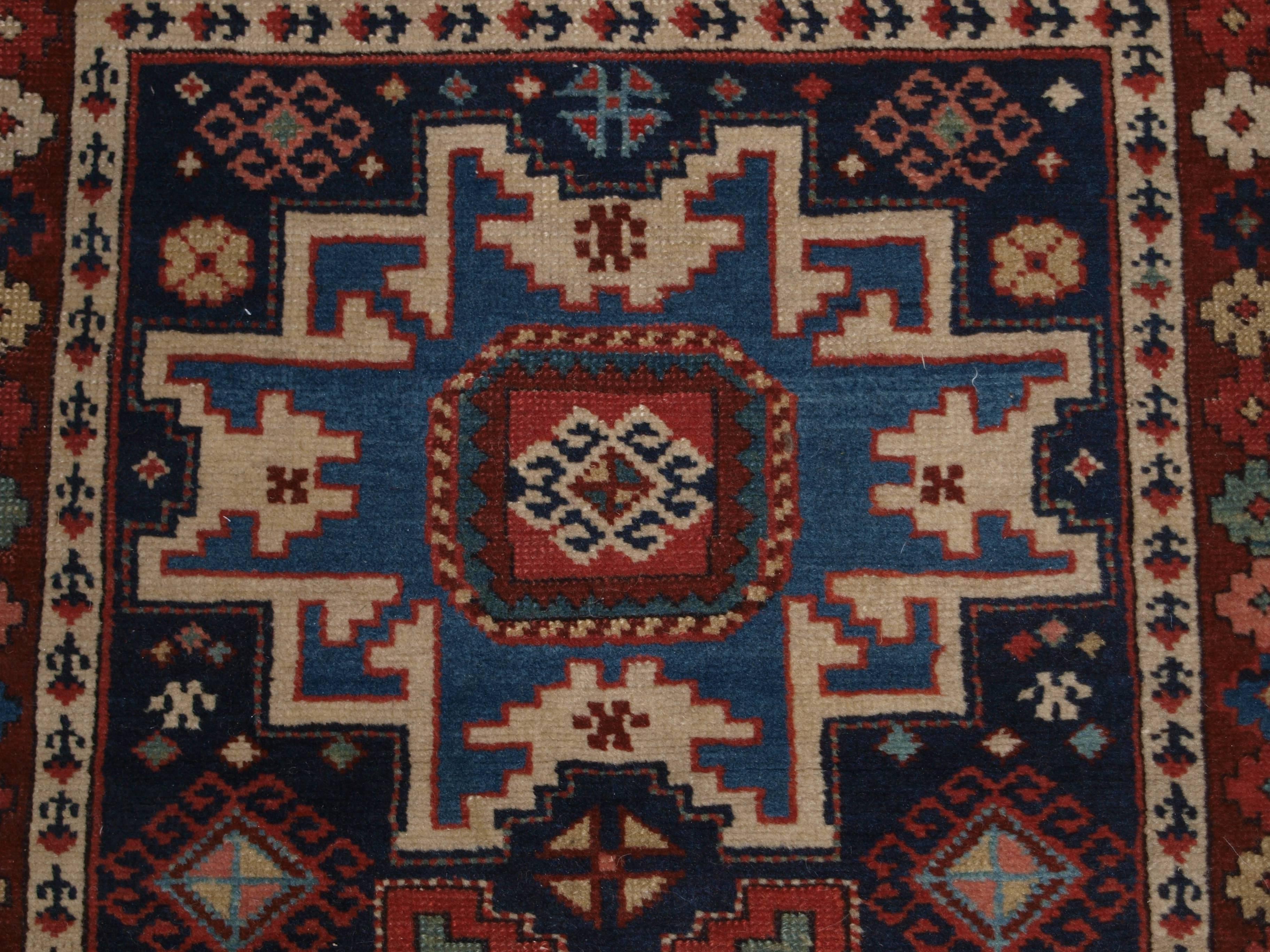 Antique Caucasian Shirvan Runner from the South Eastern Caucasus, circa 1880 For Sale 5