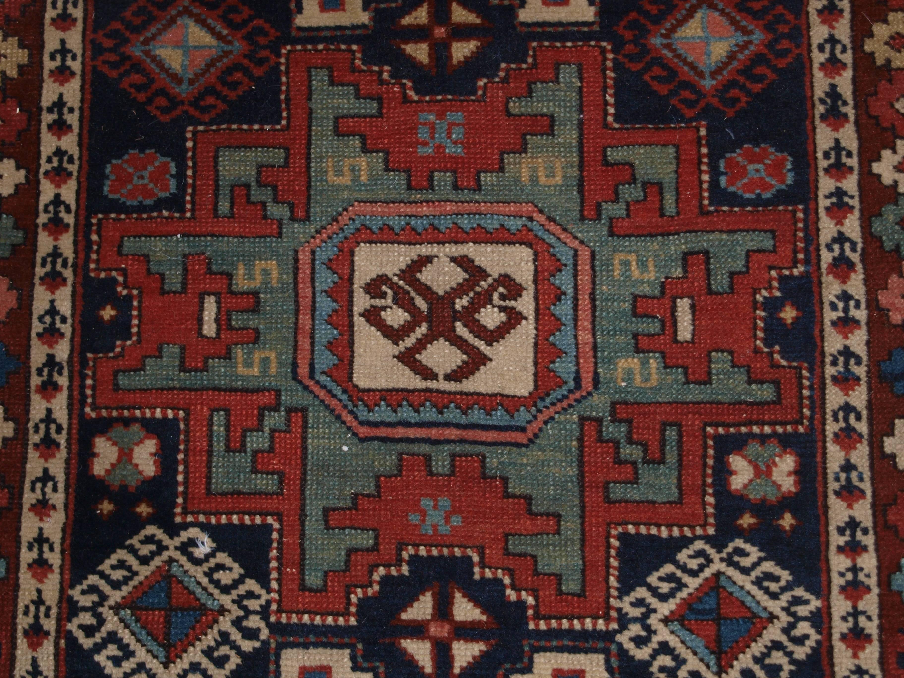 Antique Caucasian Shirvan Runner from the South Eastern Caucasus, circa 1880 For Sale 4