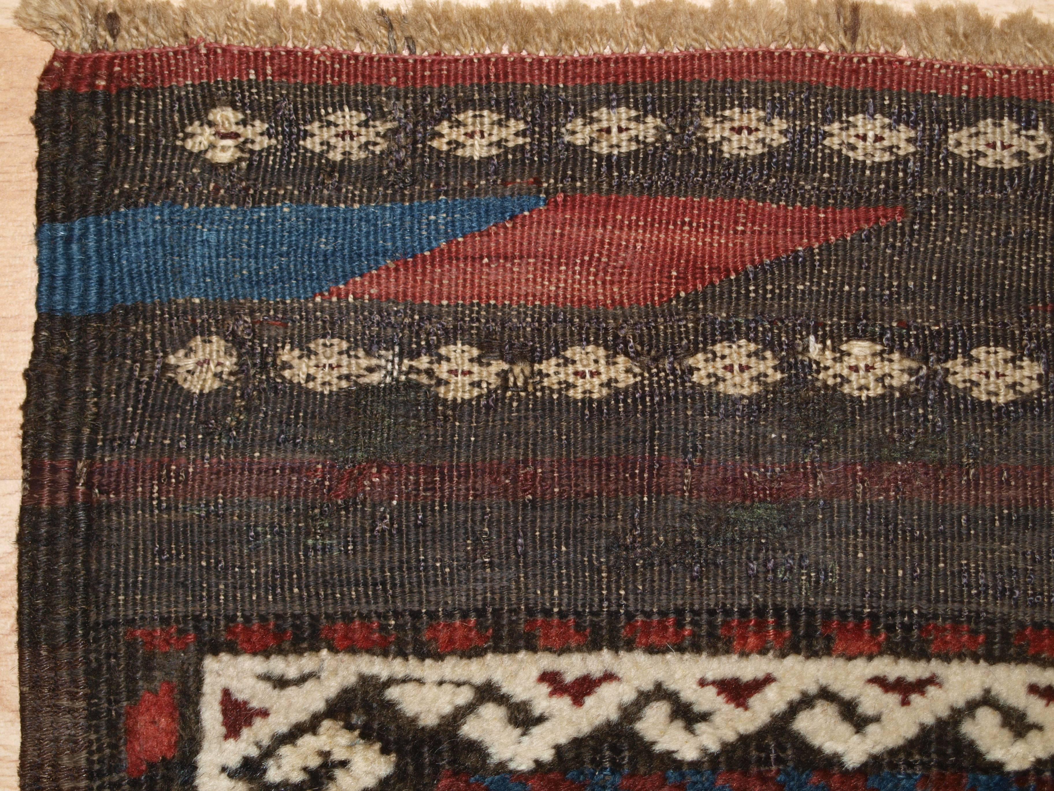 Central Asian Superb Baluch Rug with a Diamond Lattice Design, circa 1870 For Sale