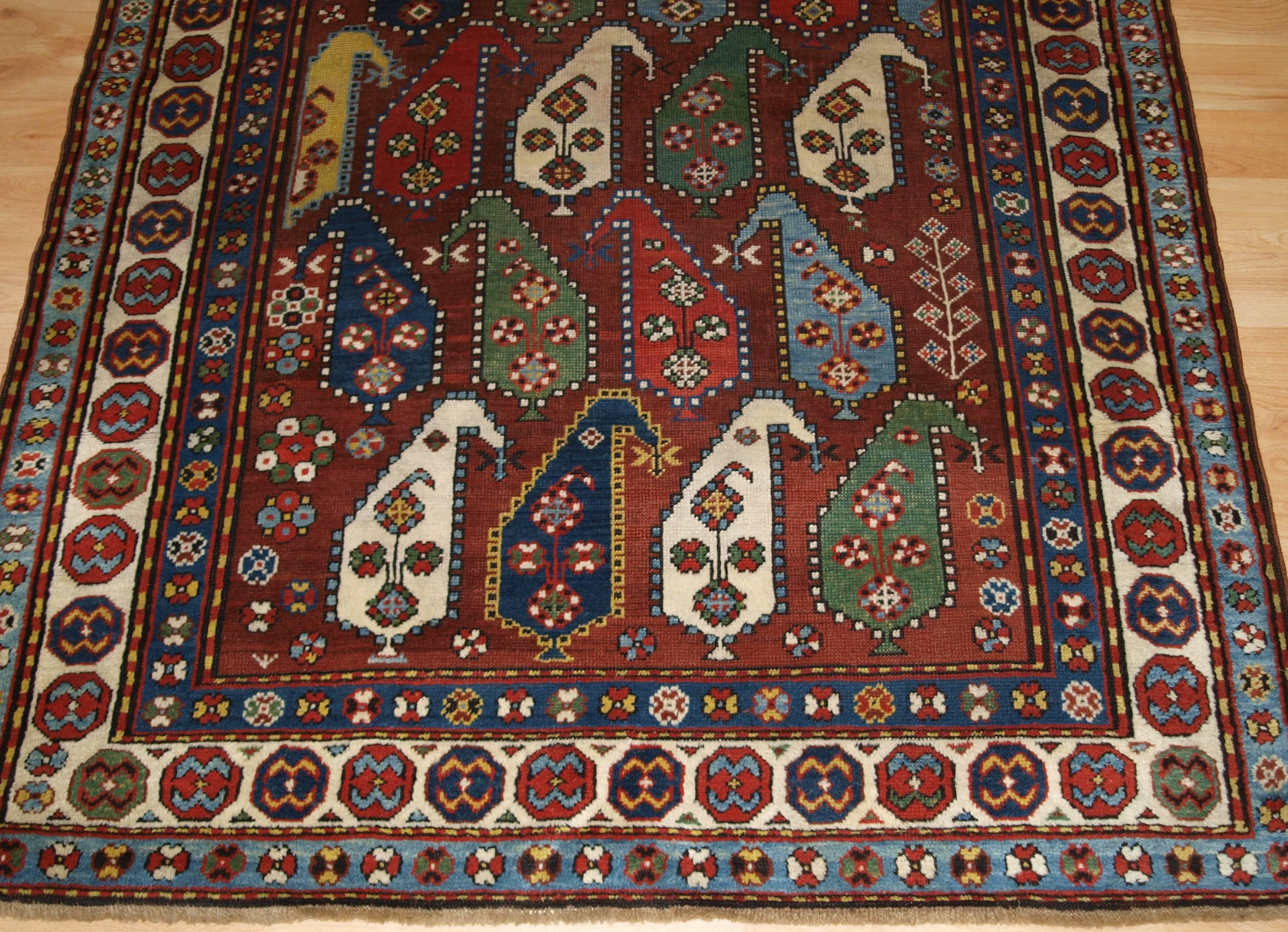 Wool Antique Caucasian Karabagh Region Rug, 19th Century