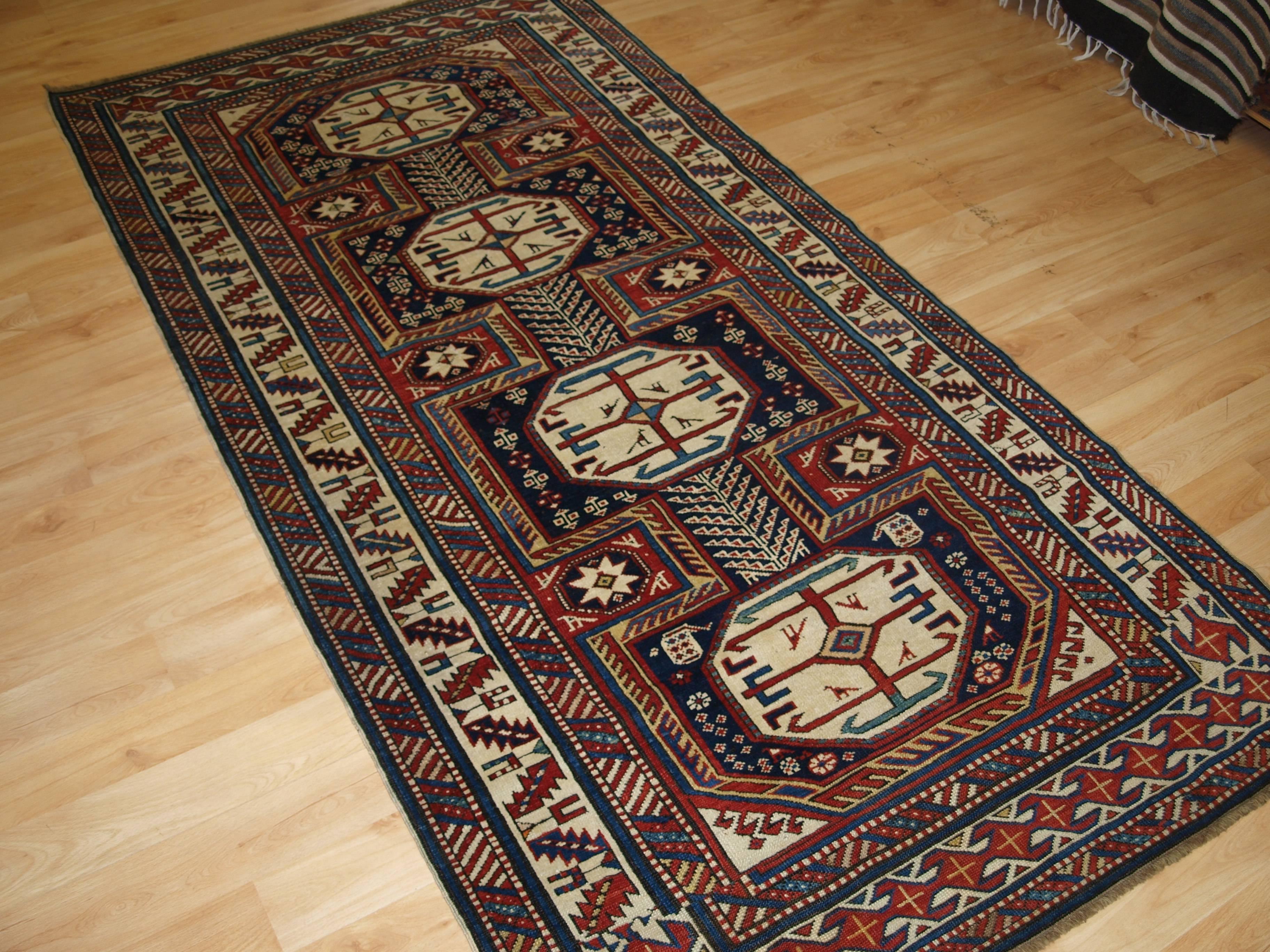 Antique Caucasian Shirvan Rug with 'Surahani' Garden Design, Late 19th Century For Sale 6