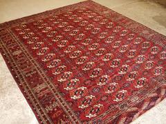 Antique Tekke Turkmen Main Carpet, Superb Color and Condition, circa 1880