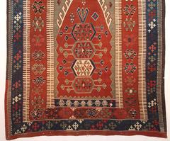 Antique Turkish Kilim from the Obruk Region of Good Size, Classic Prayer Design
