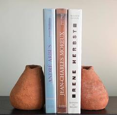 Pair of Terracotta Amorphic Bookend Vases