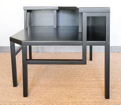 Paul Frankl Mahogany and Cork Two-Tier Side Table