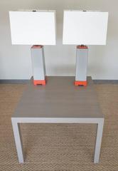 Mid-Century Lamps with Pyramid Base