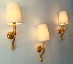 Applique in bronzo dorato Node di Nicolas de Waël per Fondica, Francia, 2002