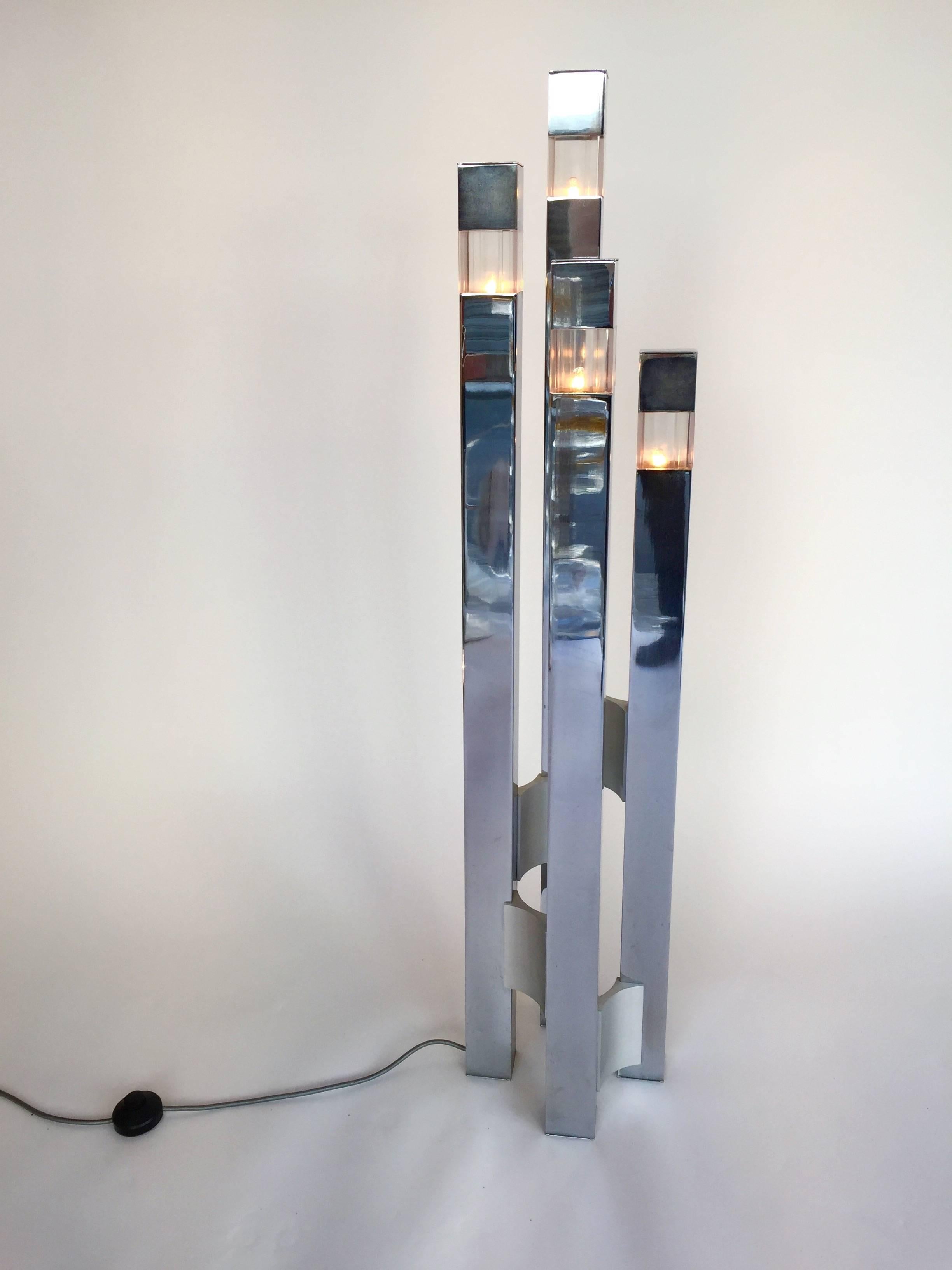 Floor Lamp Cubic by Gaetano Sciolari, 1970s, Italy 2