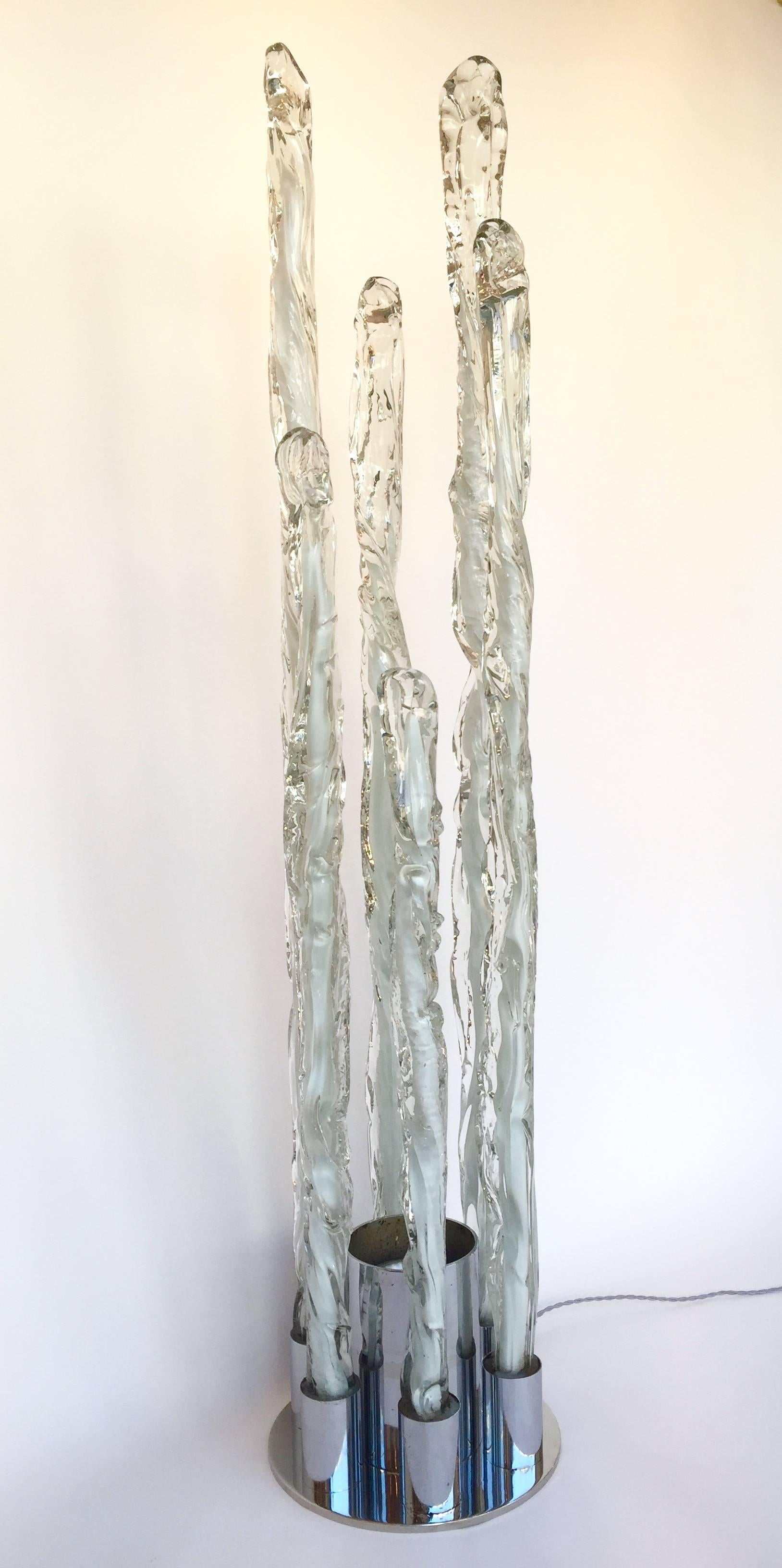 Italian Floor Lamp Stalagmite by Mazzega Murano, Italy, 1970s