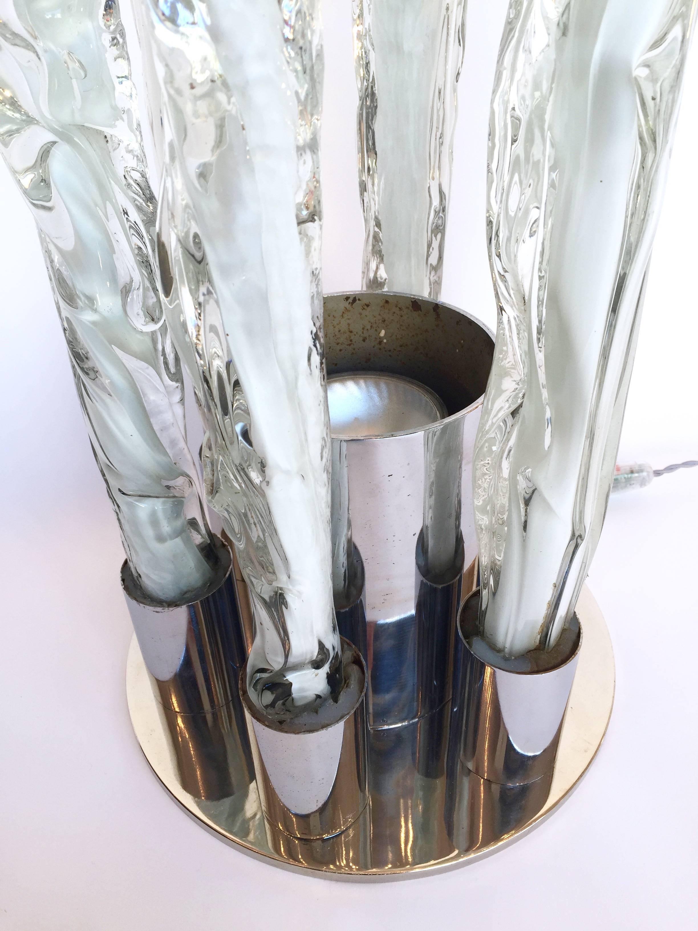 Late 20th Century Floor Lamp Stalagmite by Mazzega Murano, Italy, 1970s