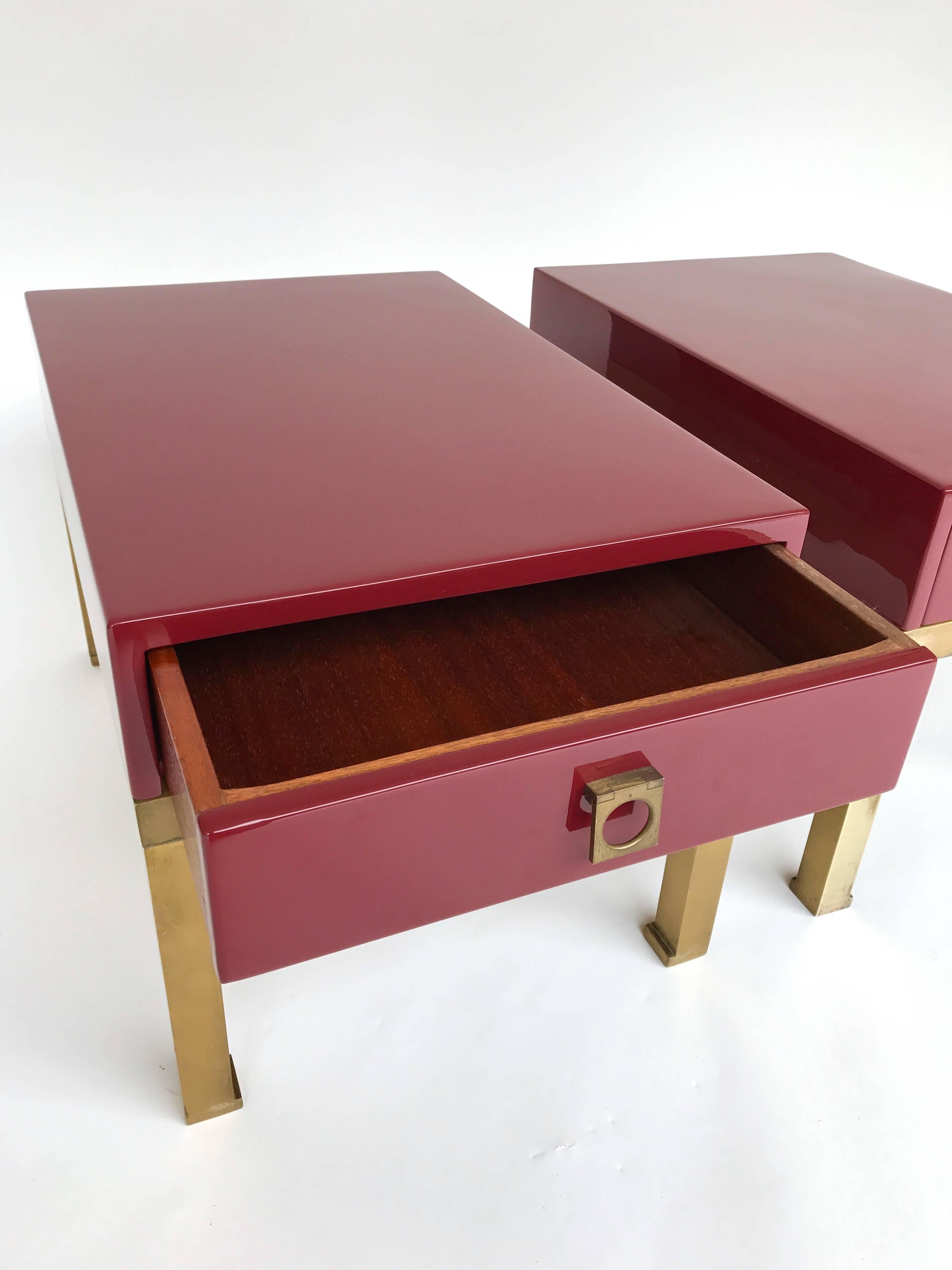 Late 20th Century Pair of End Tables by Guy Lefevre, France, 1970s