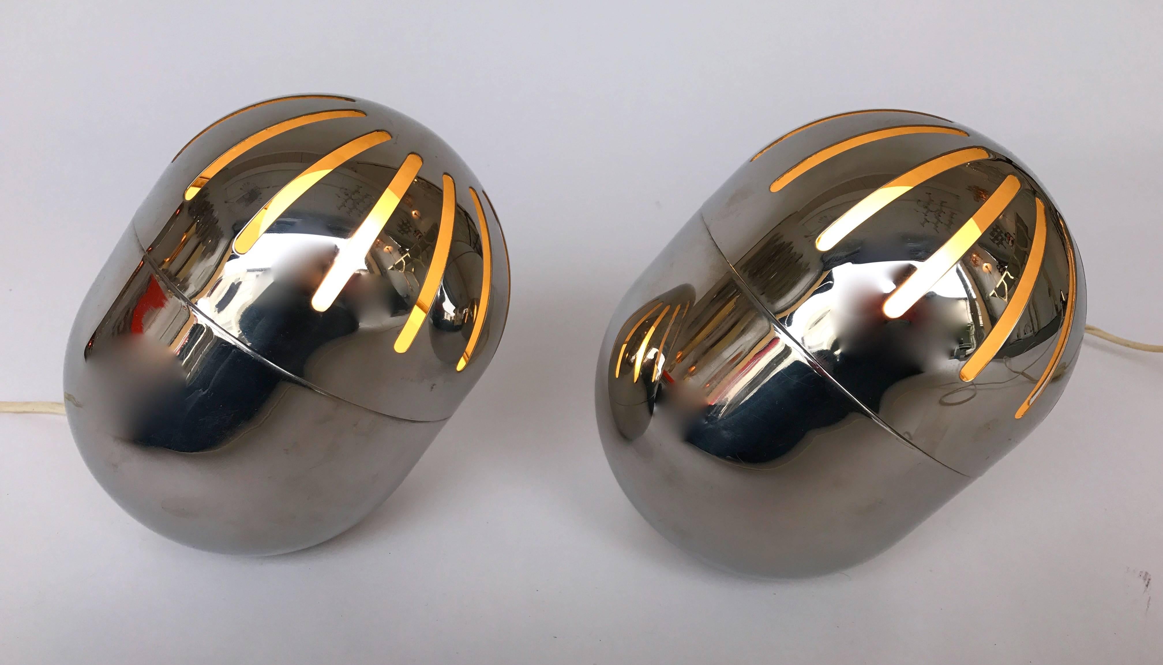 Metal Pair of Lamps Culbuto by Reggiani, Italy, 1970s