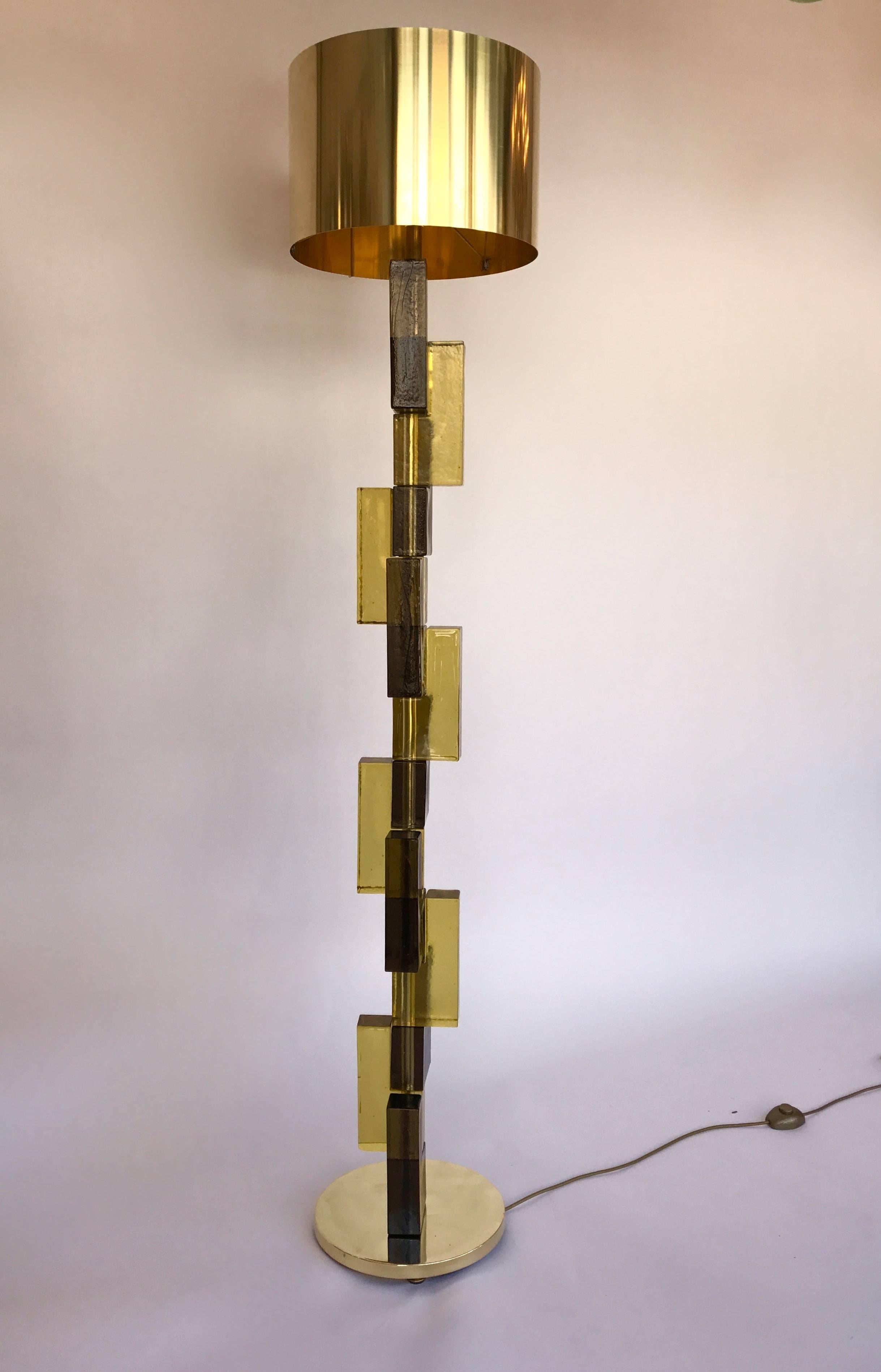 Contemporary Floor Lamps Cubic Murano Glass, Italy 4