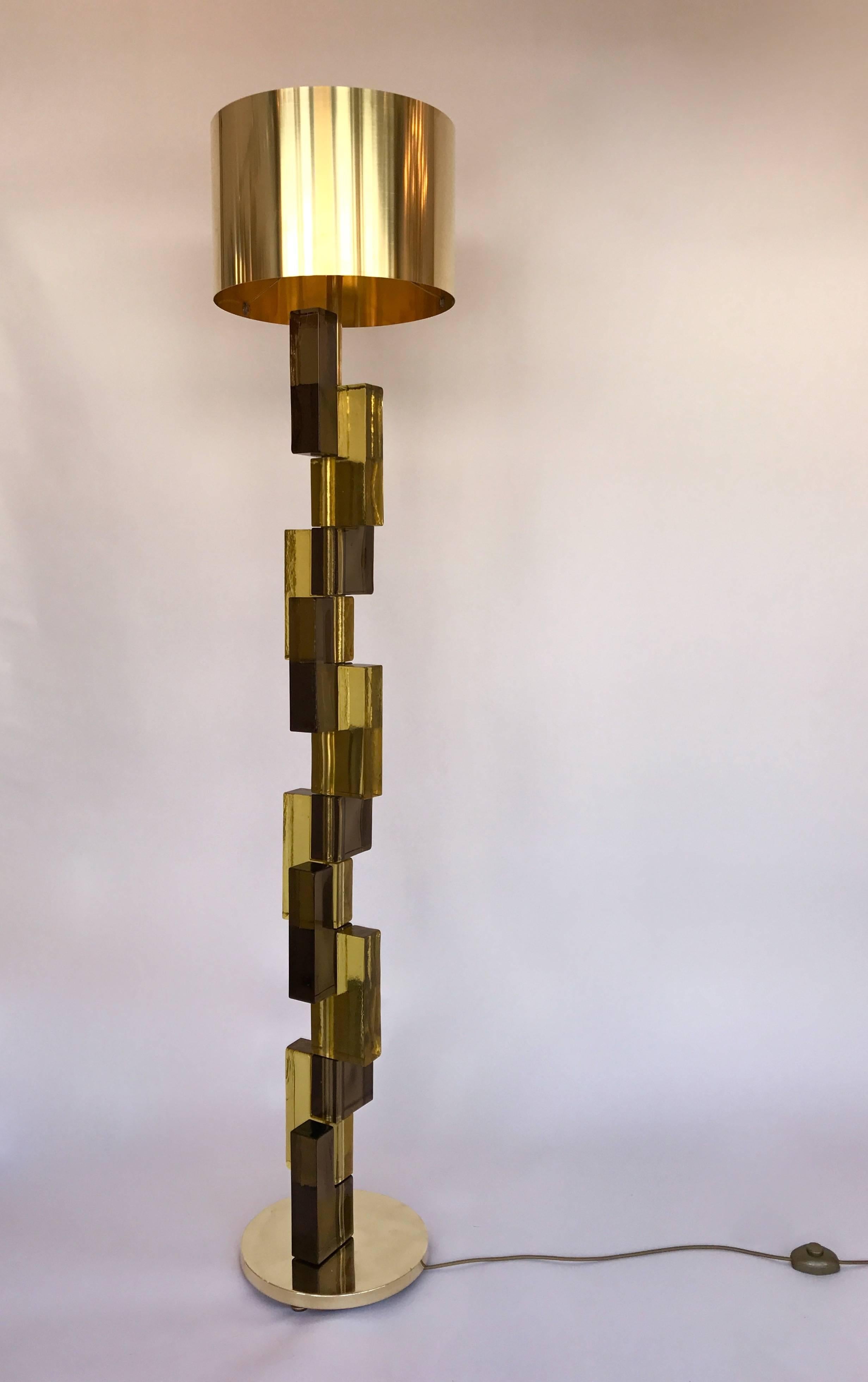 Contemporary Floor Lamps Cubic Murano Glass, Italy In New Condition In SAINT-OUEN, FR