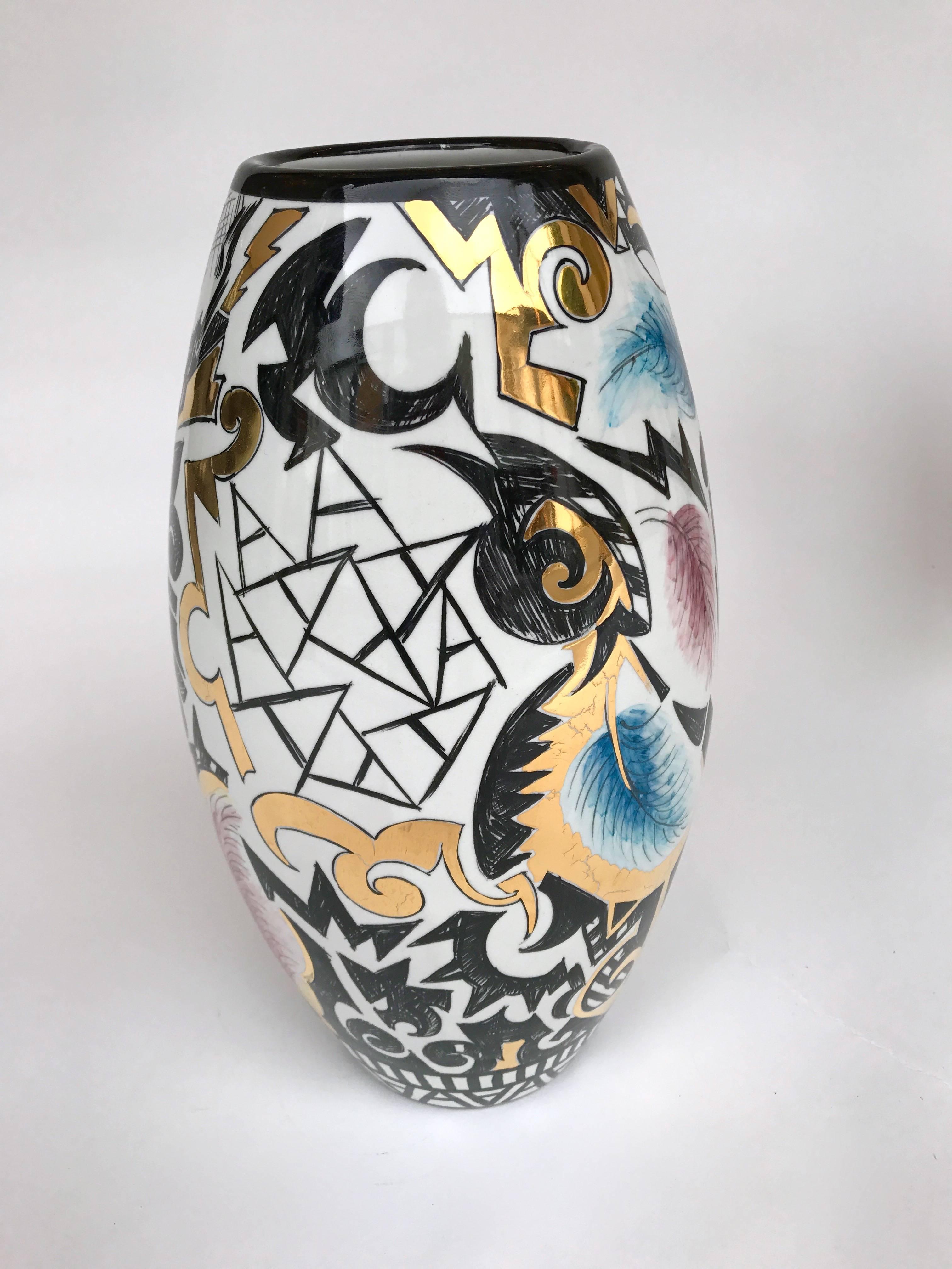 Italian Ceramic Vase by Antonio Cagianelli, Italy, Contemporary 2015