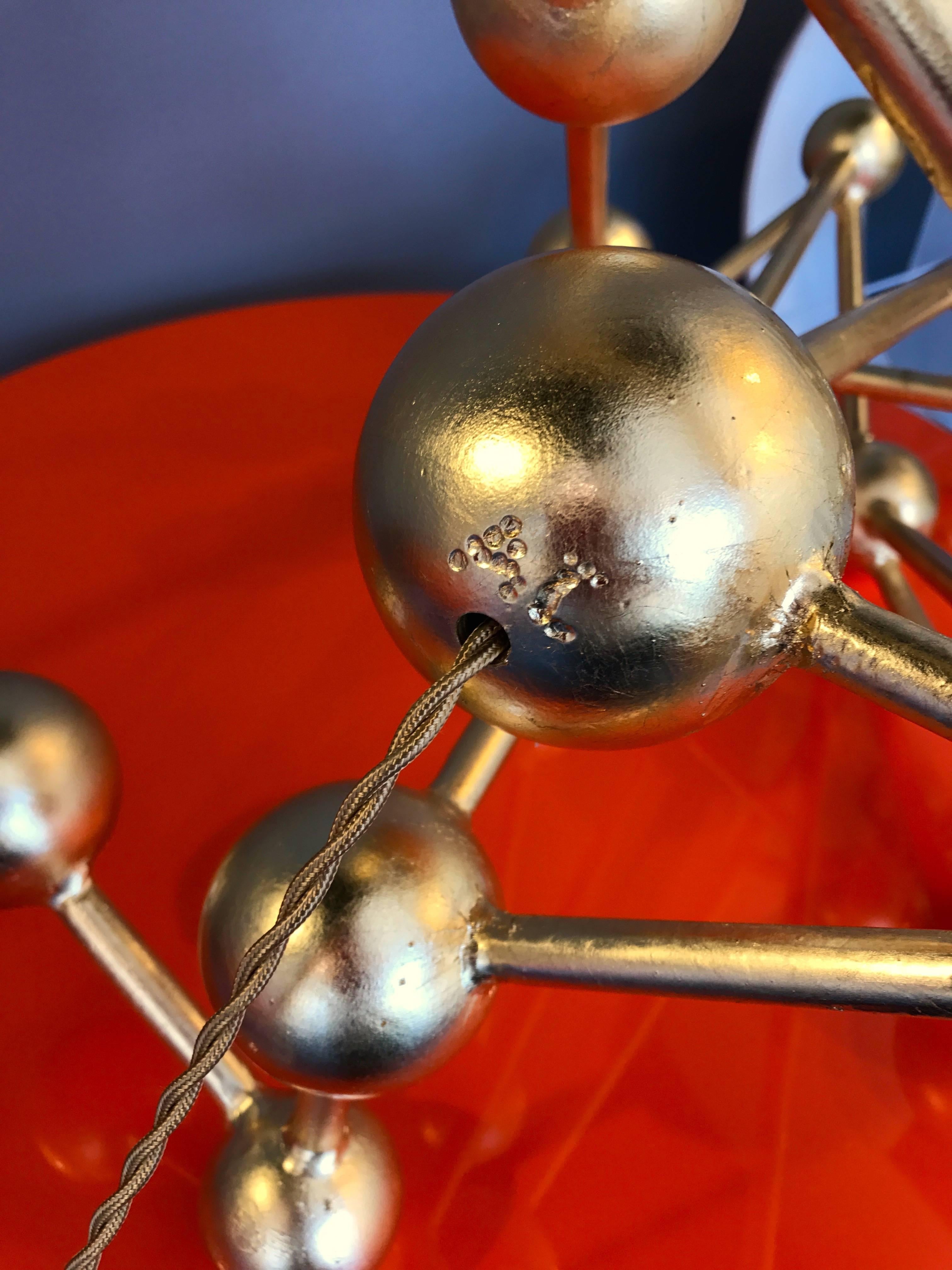 Italiano Lampade contemporanee Foglia d'oro atomica di Antonio Cagianelli, Italia in vendita