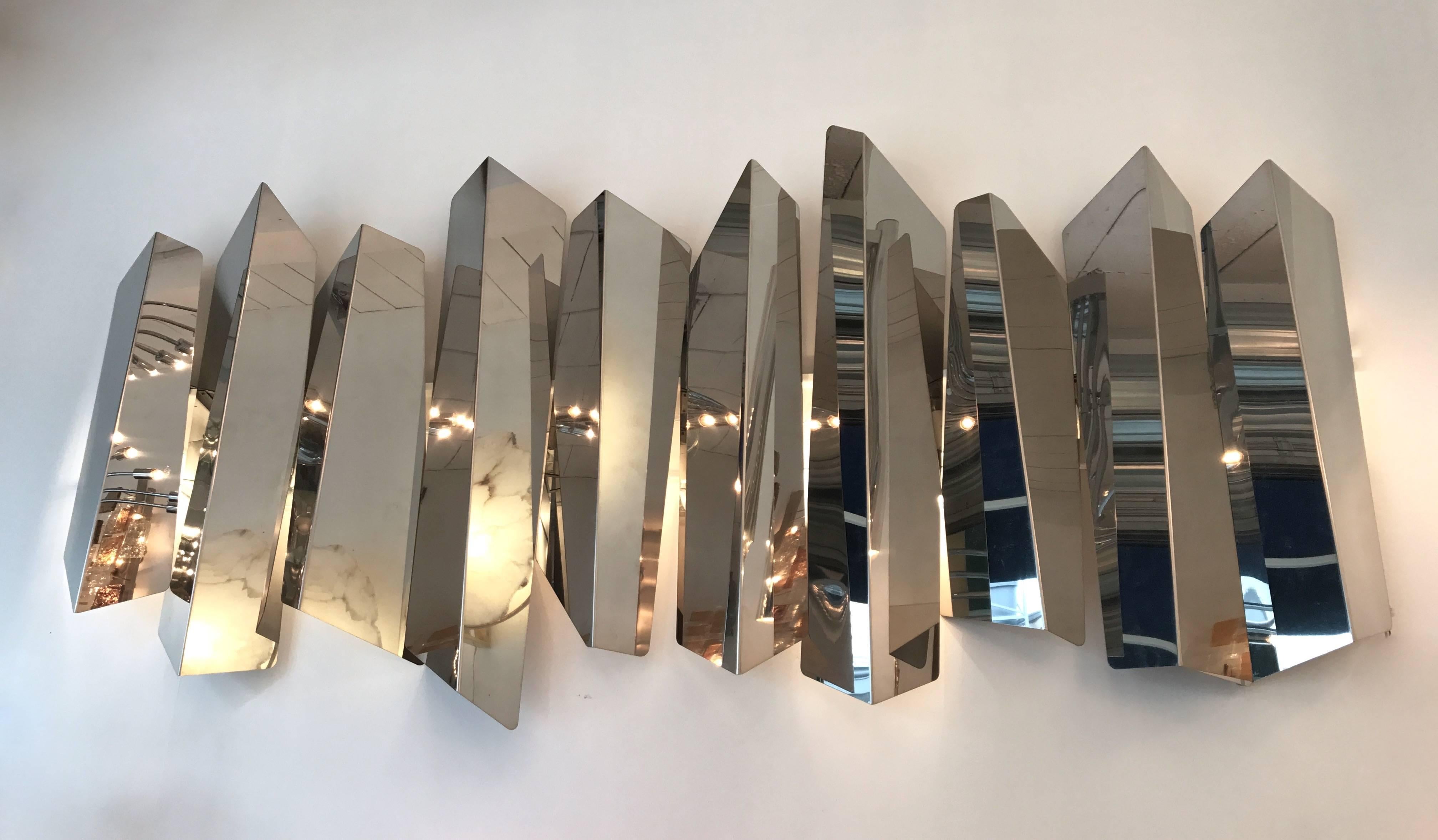 Wall Light Sconce Sculpture by Mario Torregiani, Italy, 1990s In Excellent Condition In SAINT-OUEN, FR