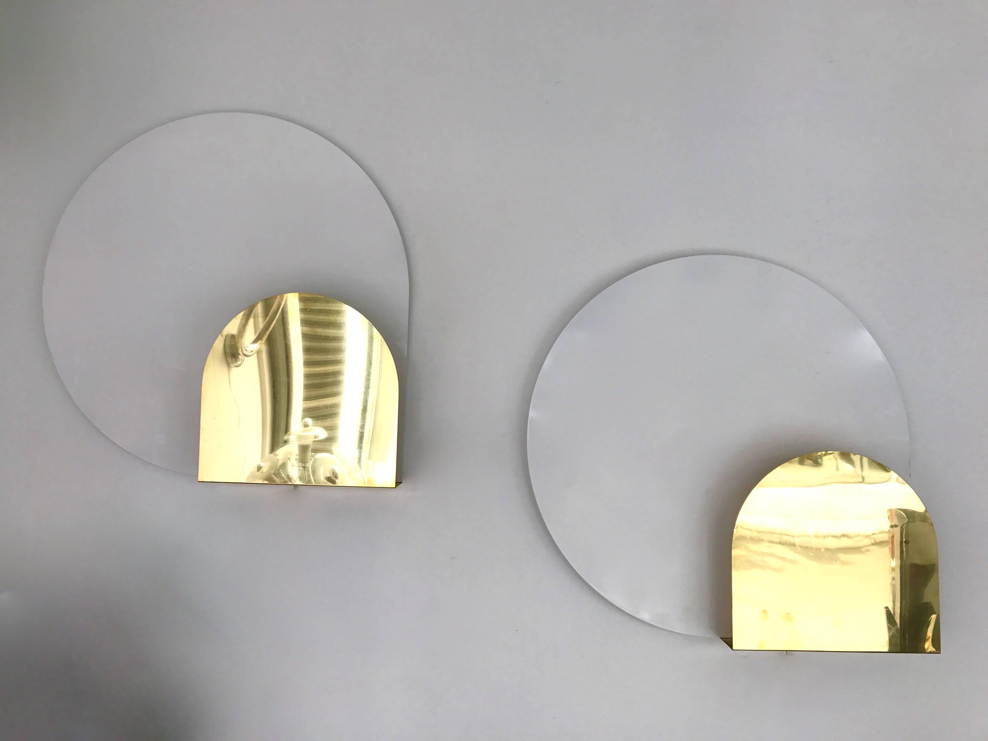Italian Pair of Sconces by Pia Guidetti Crippa for Lumi, Italy, 1980s