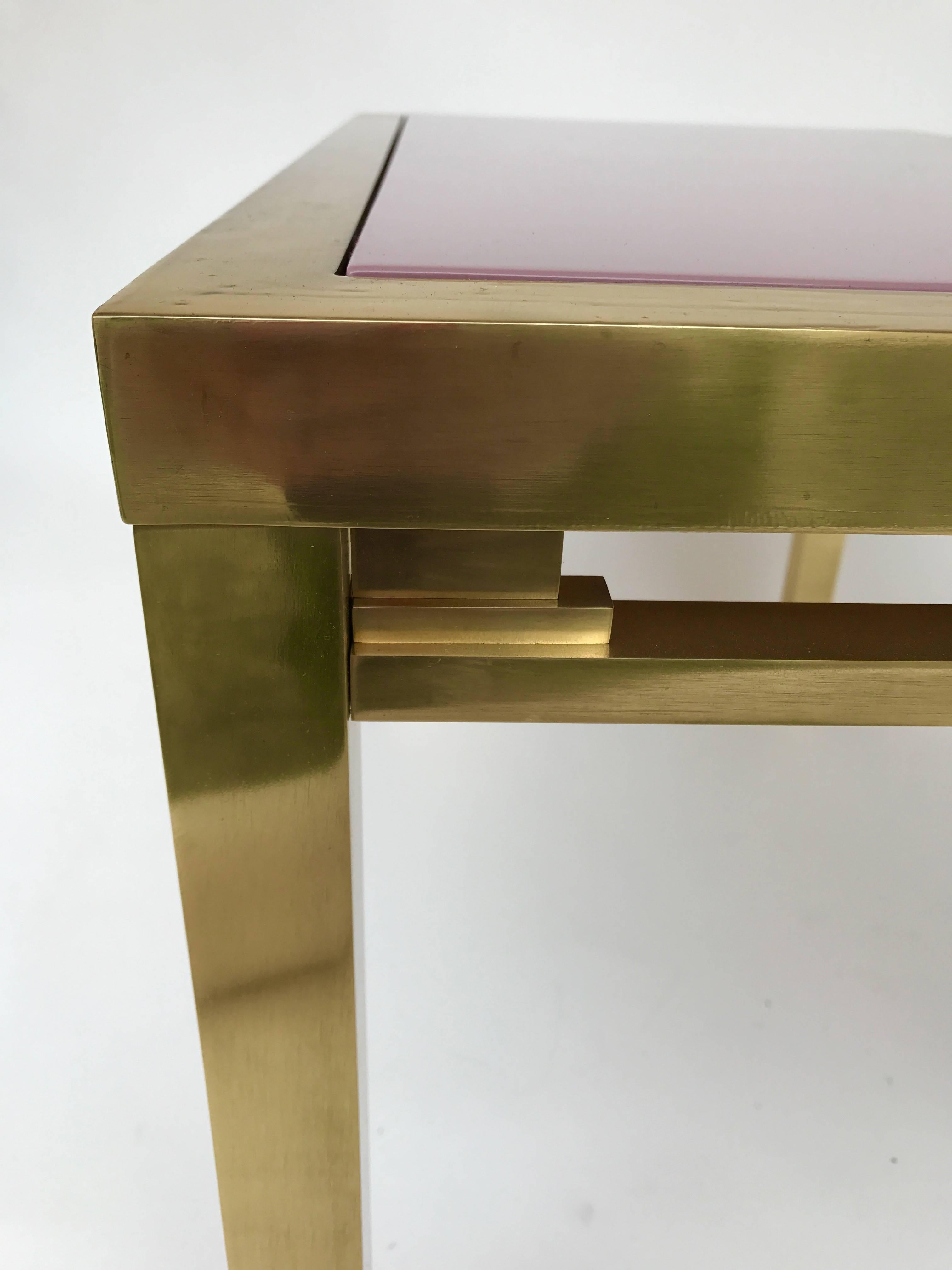 French Pair of Lacquered Side Tables by Guy Lefèvre for Maison Jansen, France, 1970s