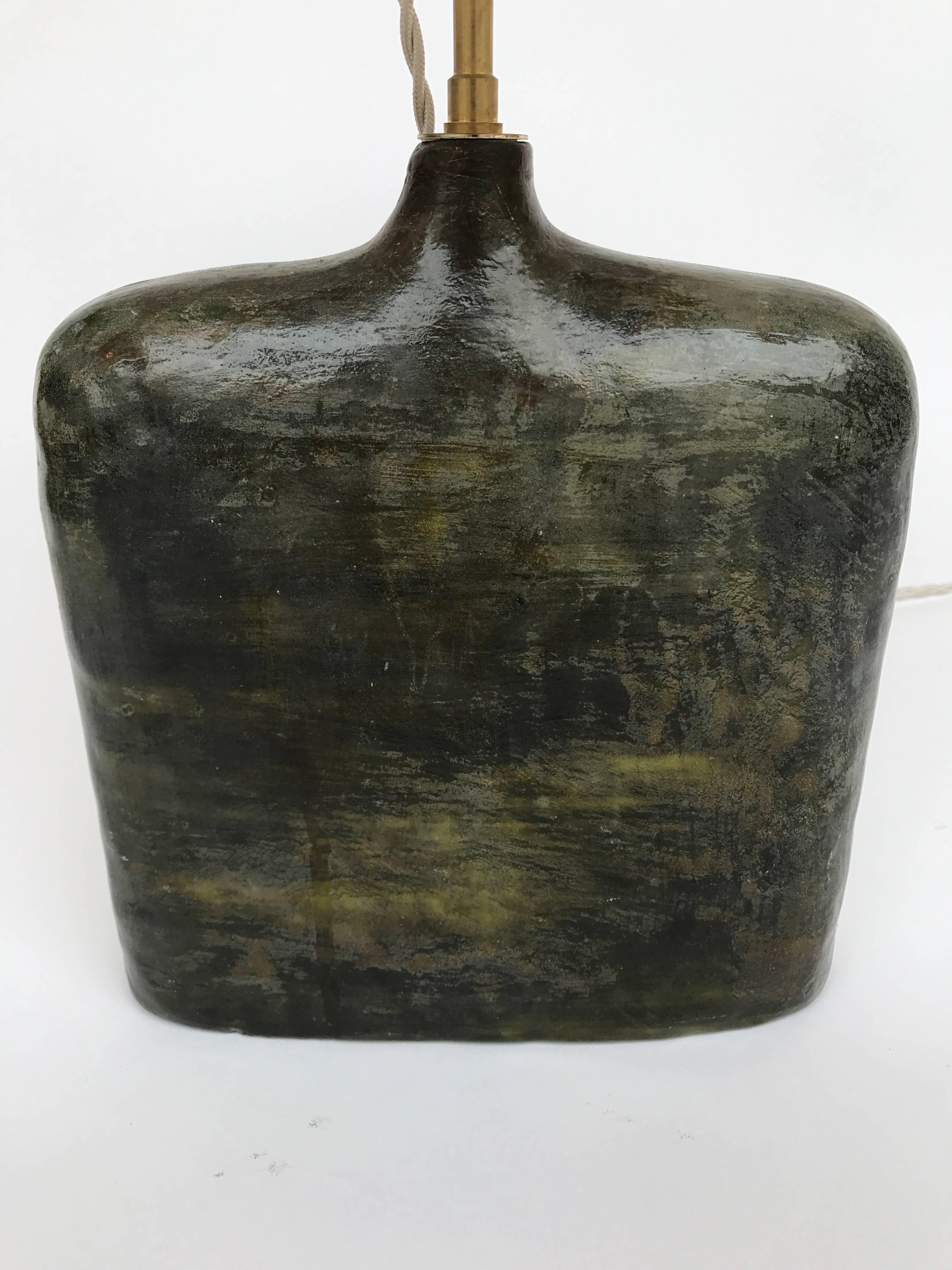 Bottle Ceramic Lamp by Marcello Fantoni, Italy, 1970s In Excellent Condition In SAINT-OUEN, FR