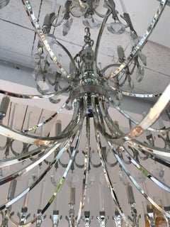 Chandelier Ovali by Sciolari, Italy, 1970s