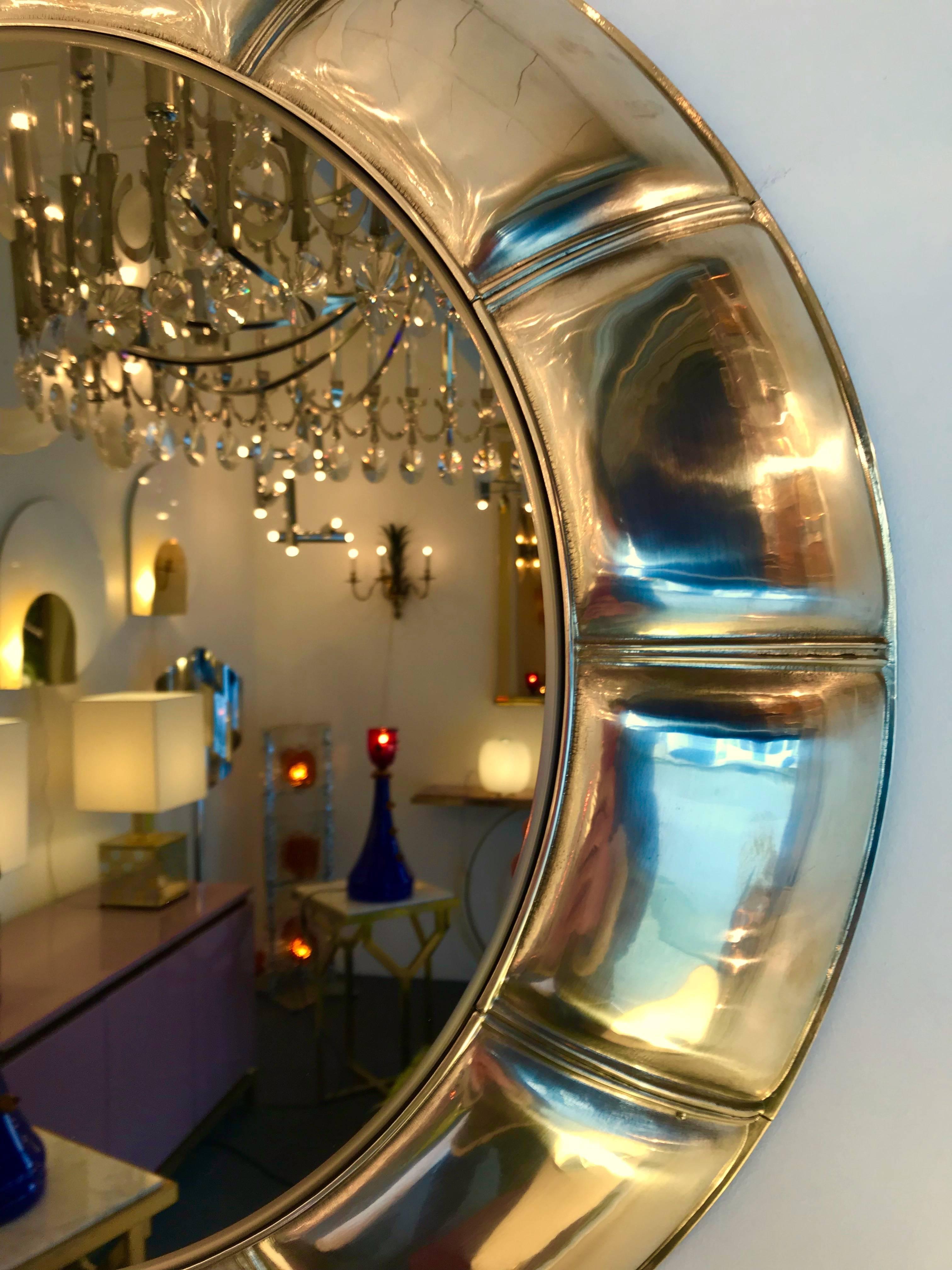 Contemporary Chain Brass Mirror, Italy For Sale 1