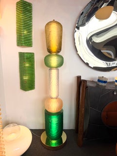 Large Contemporary Totem Murano Glass Floor Lamp by Studio AD, Italy