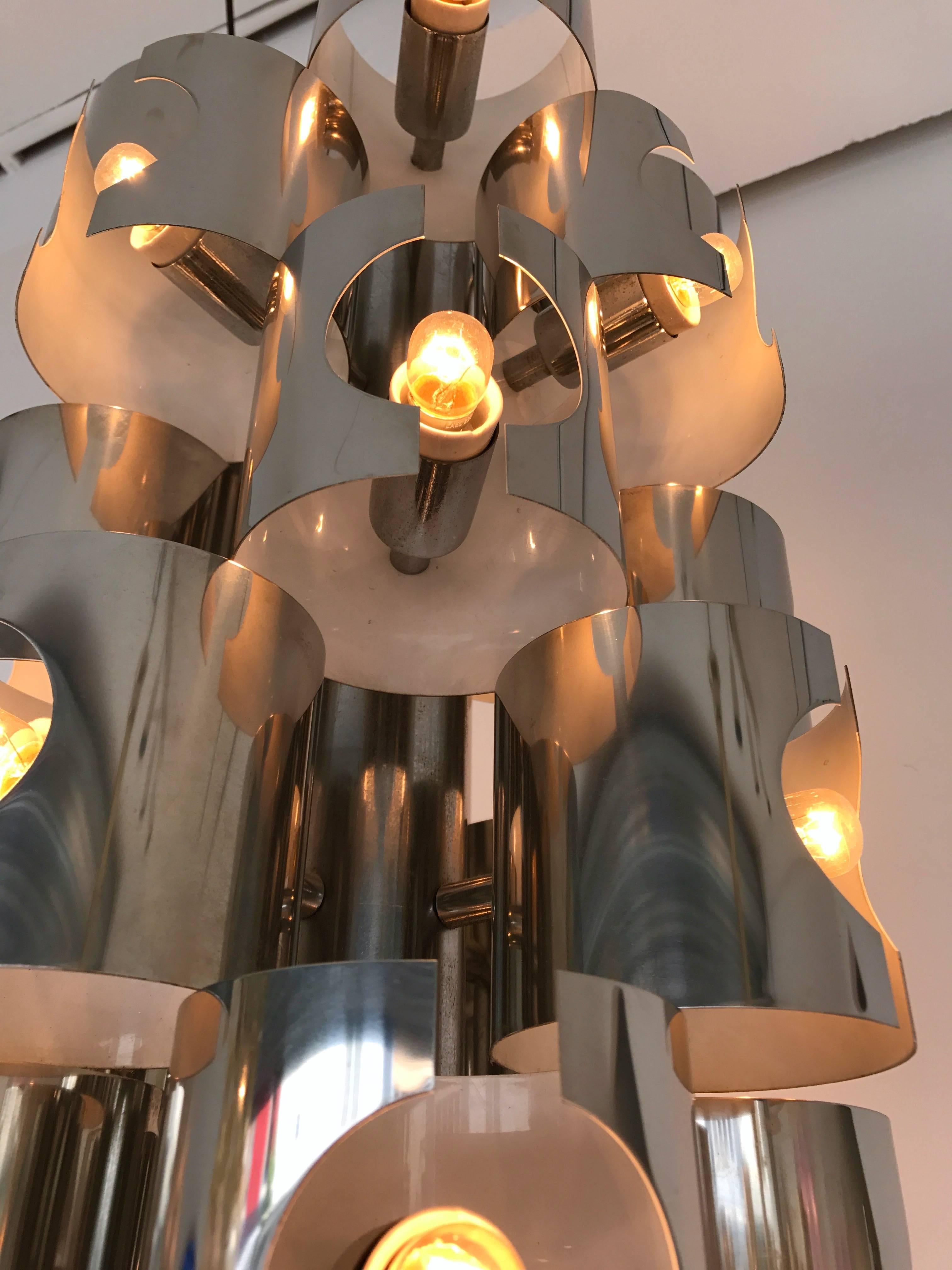Late 20th Century Chandelier by R. Fontana, Italy, 1970s