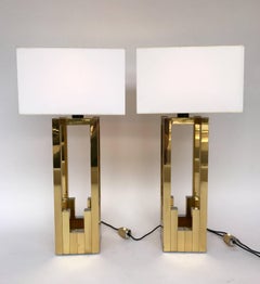 Pair of Lamps by Willy Rizzo for Lumica, Spain, 1970s