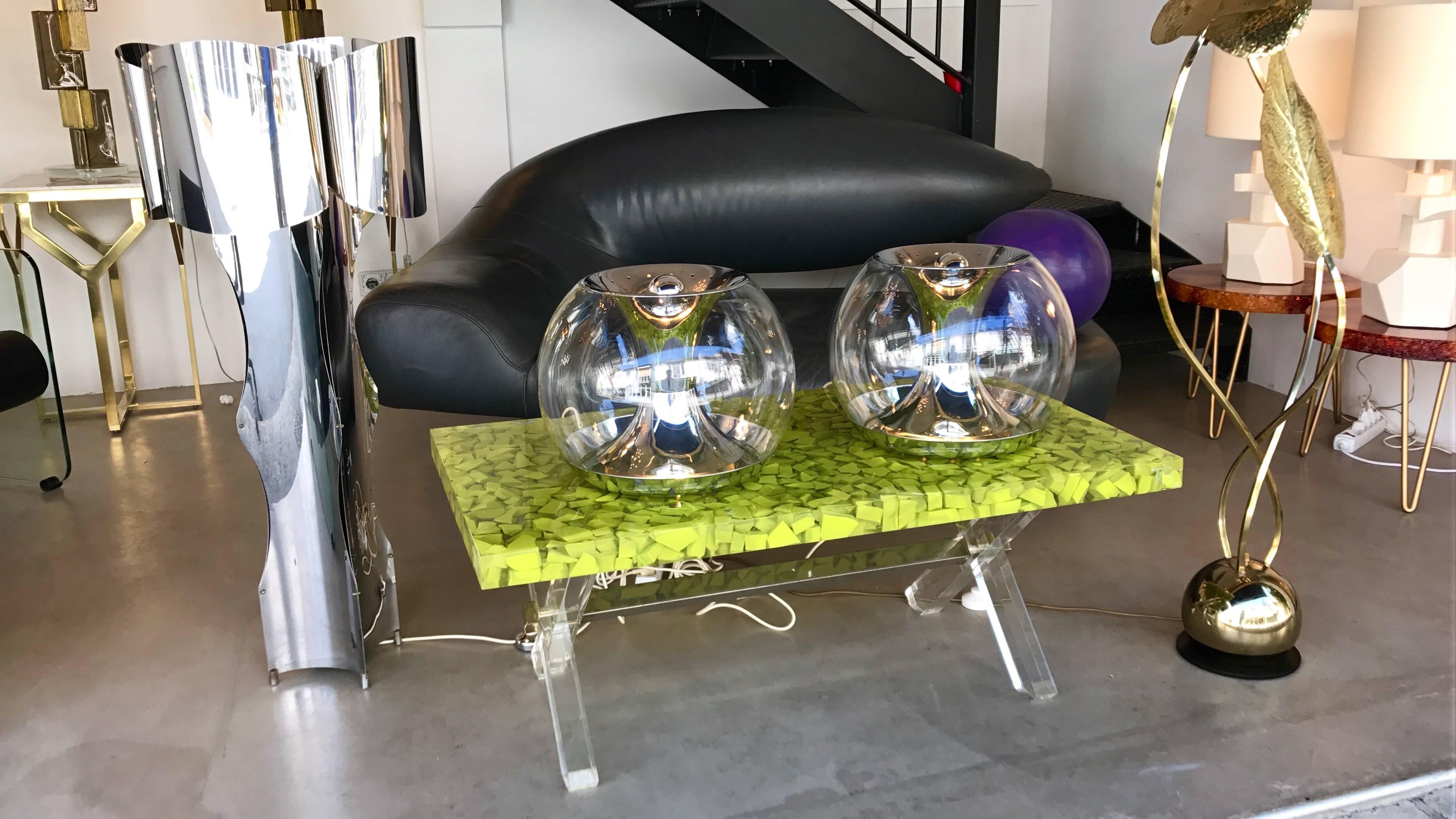 Late 20th Century Pair of Ball Lamps by Luci, Italy, 1970s
