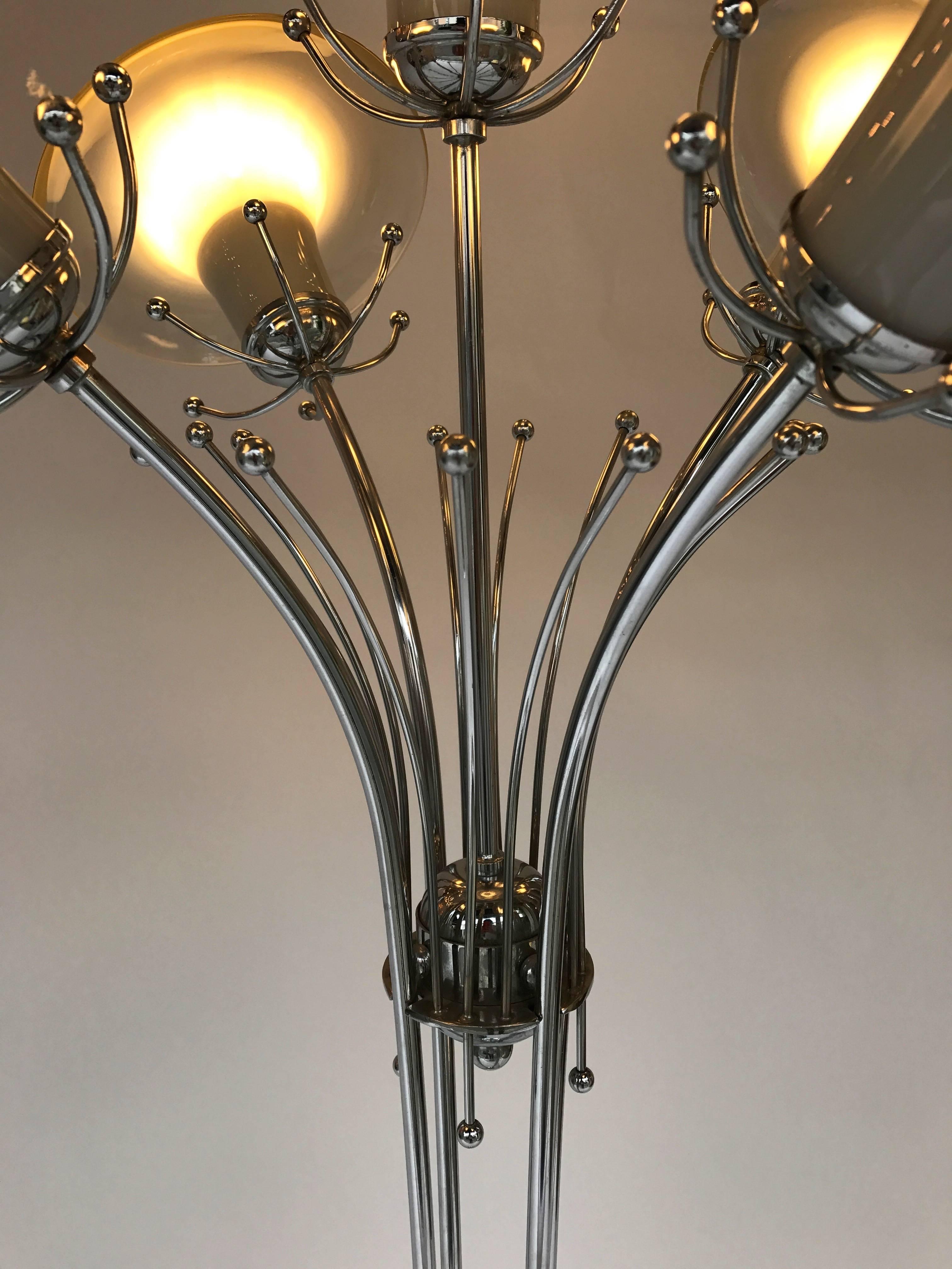 Lampadaire à fleurs en verre de Murano, Italie, années 1970 en vente 1