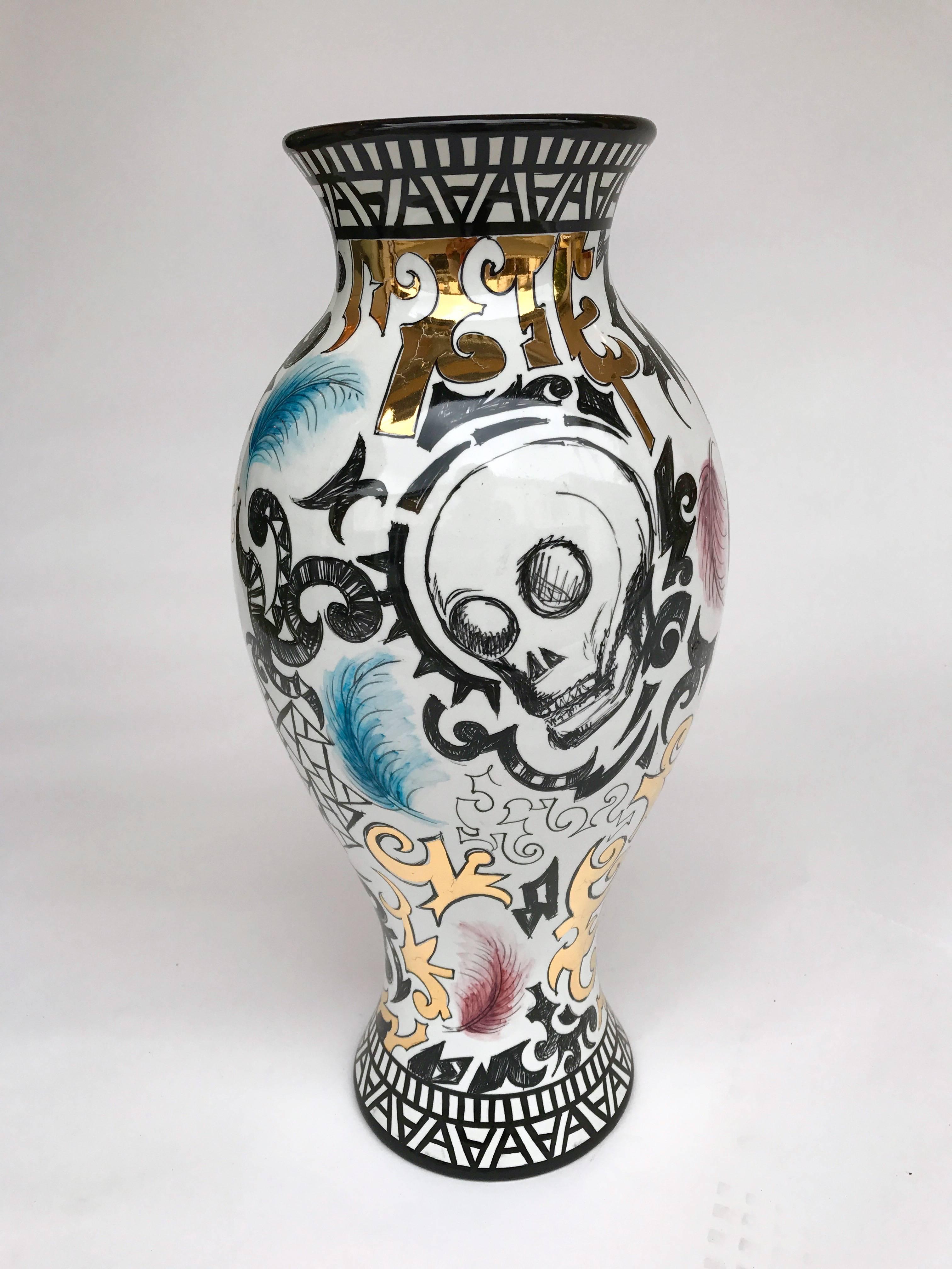 Italian Ceramic Vase by Antonio Cagianelli, Italy, Contemporary, 2015 For Sale