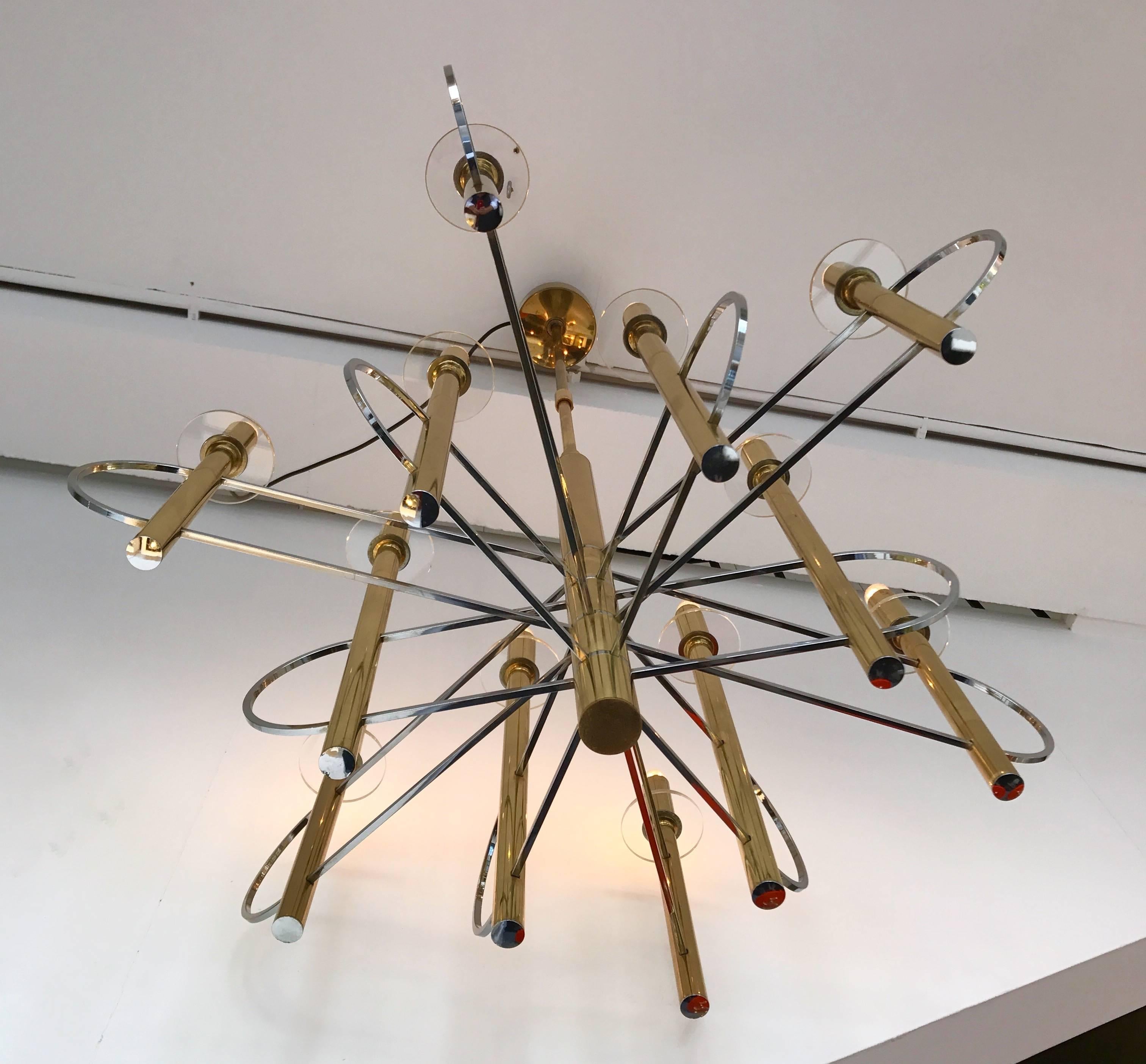 Chandelier by Sciolari, Italy, 1970s (Ende des 20. Jahrhunderts)